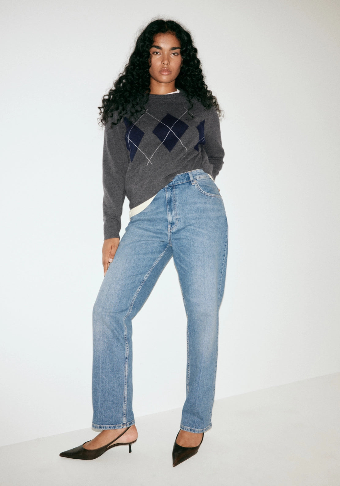Slim Fit High Waist Jeans - Denim Blue