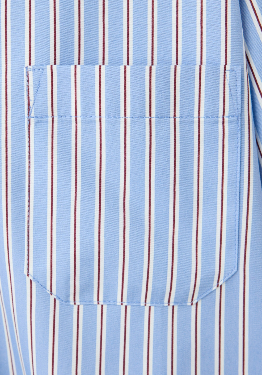 Striped Straight Shirt - Blue