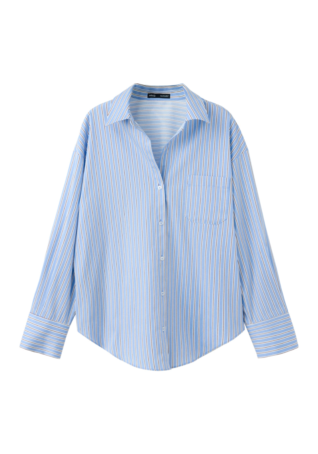 Striped Straight Shirt - Blue
