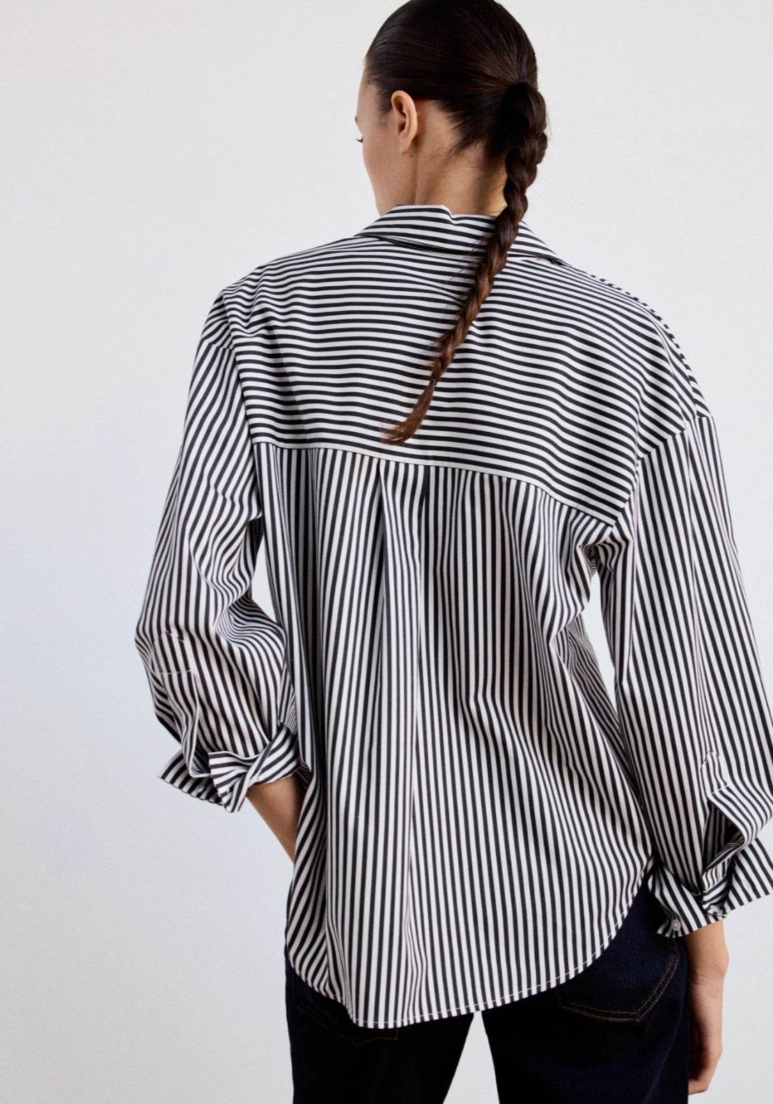 Striped Straight Shirt - Blue