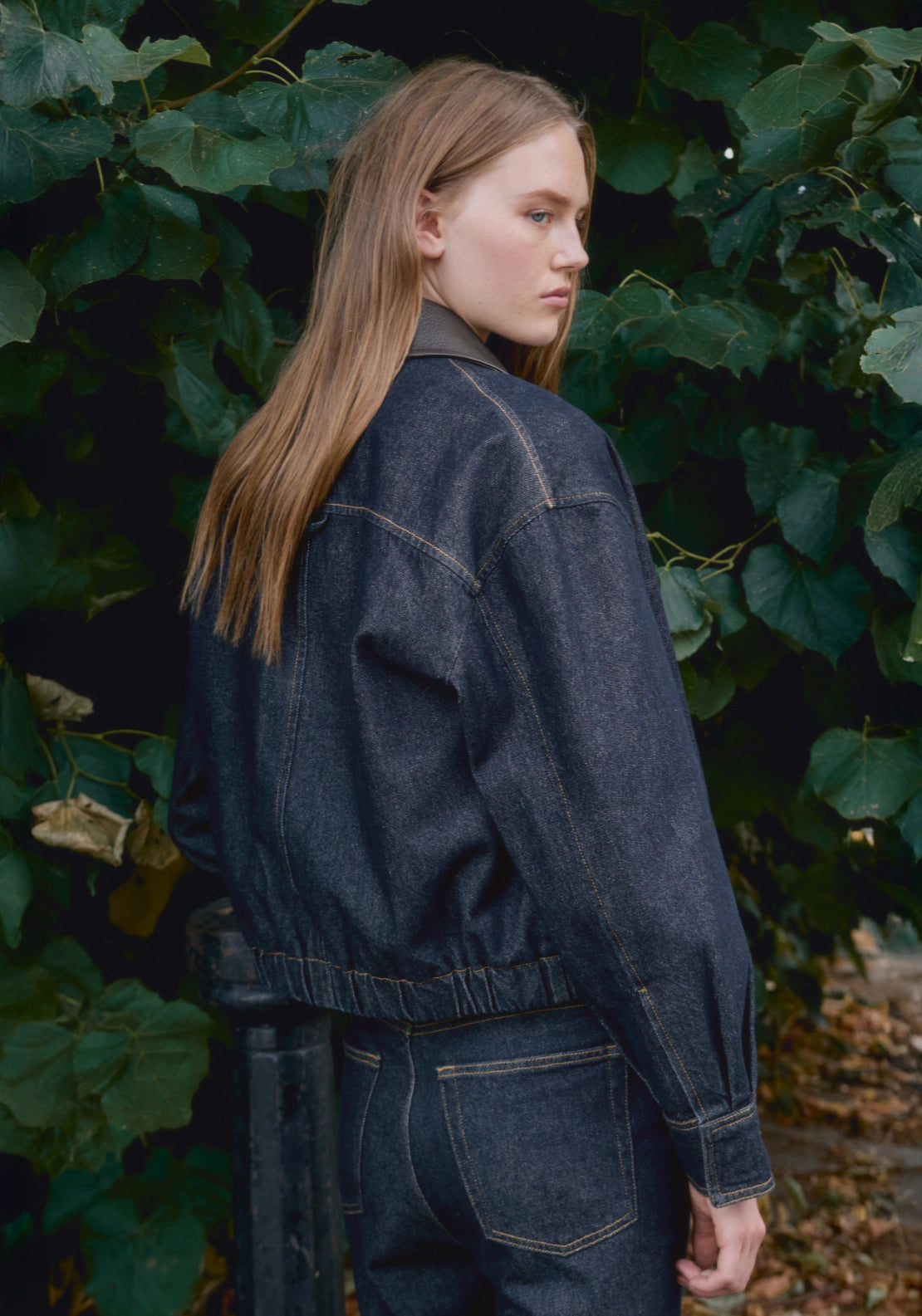 Denim Bomber Jacket - Blue