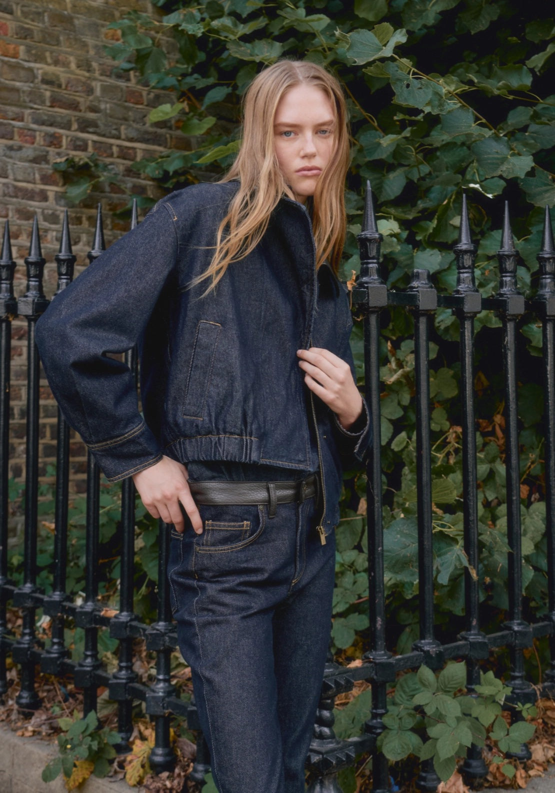 Denim Bomber Jacket - Blue
