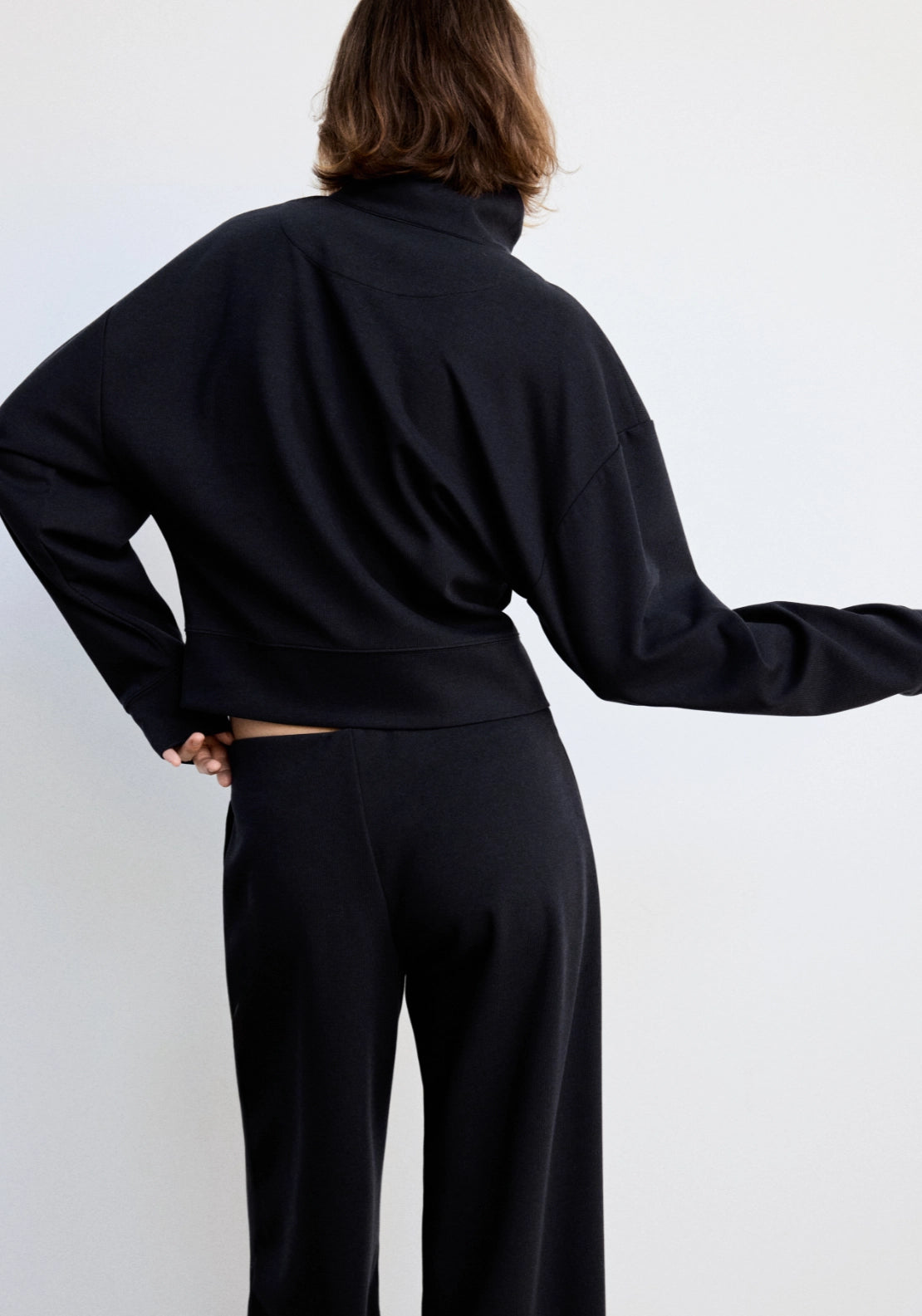 Turtleneck Sweatshirt With Zip - Blue
