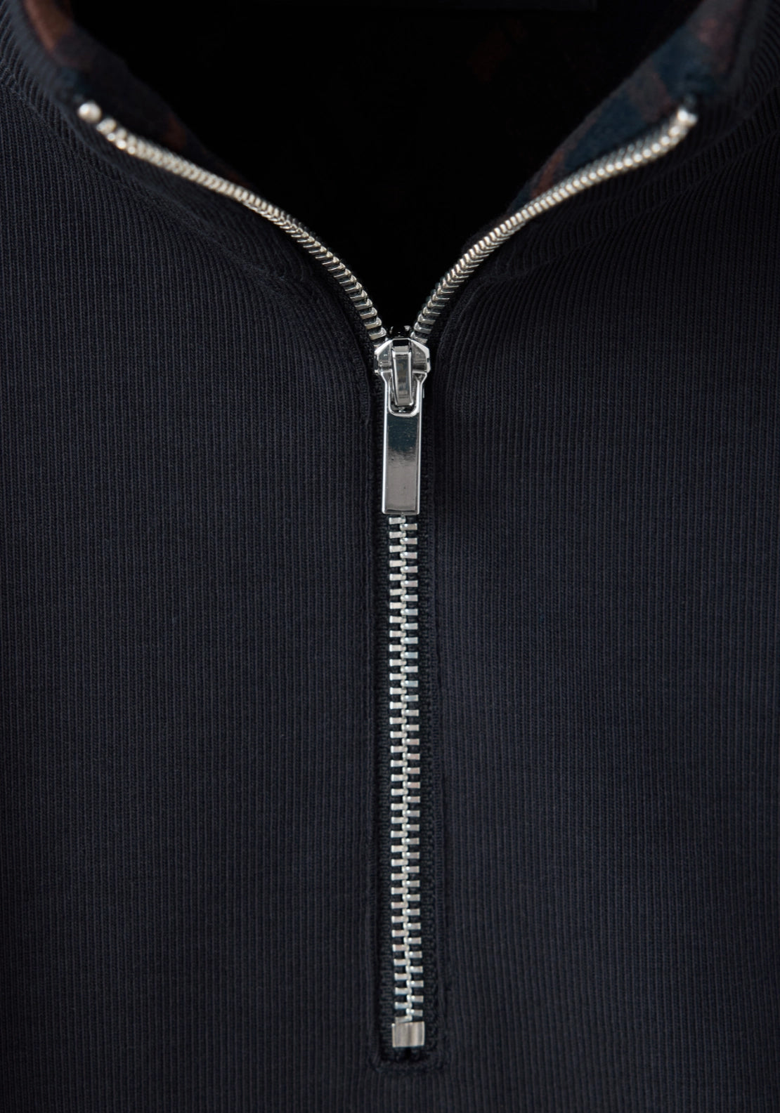 Turtleneck Sweatshirt With Zip - Blue