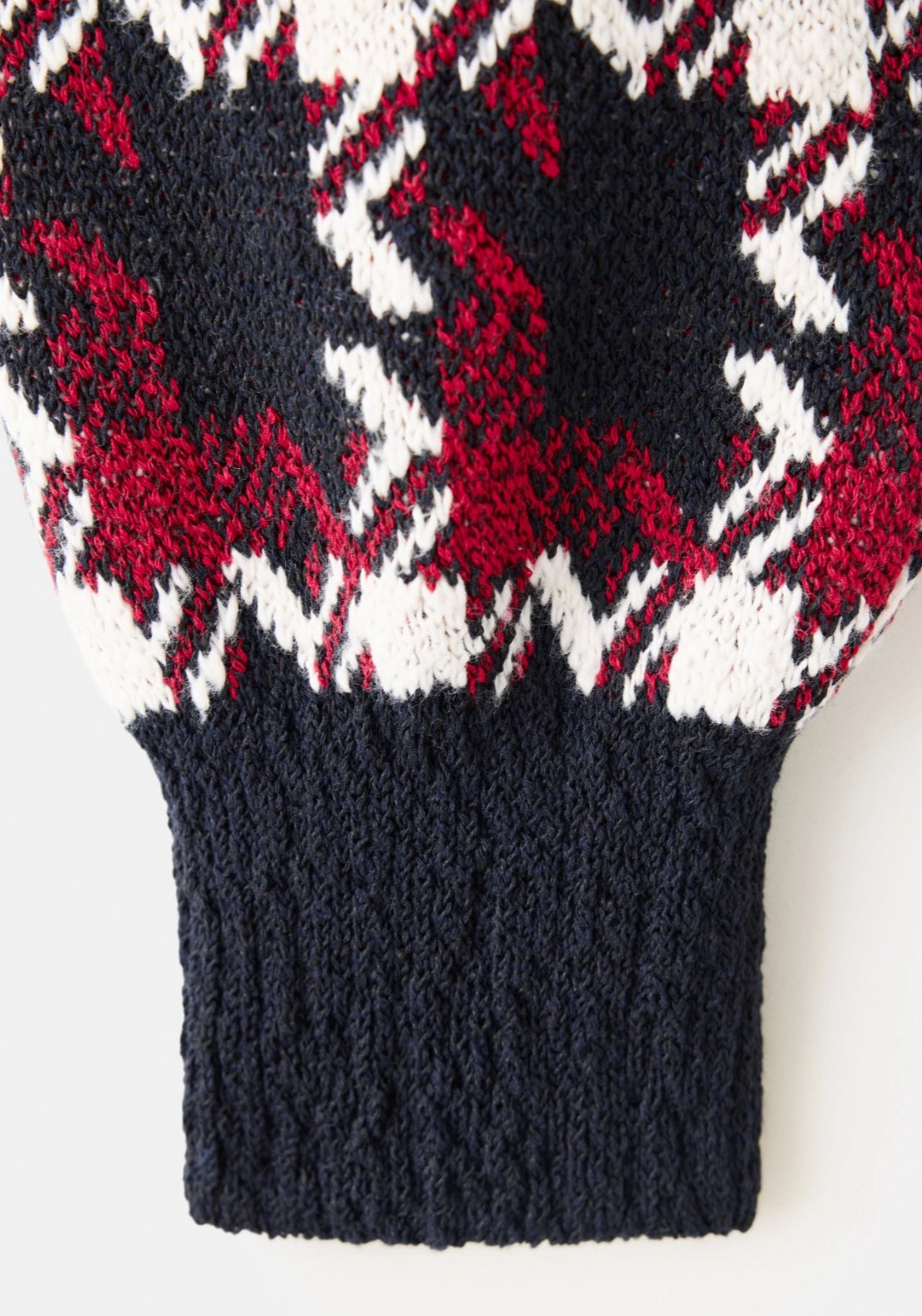 Tartan Print Knit Cardigan - Blue