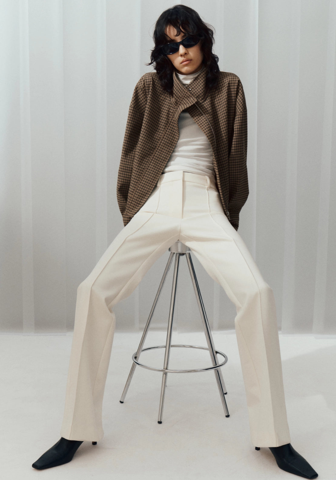 Lightweight Print Jacket - Brown