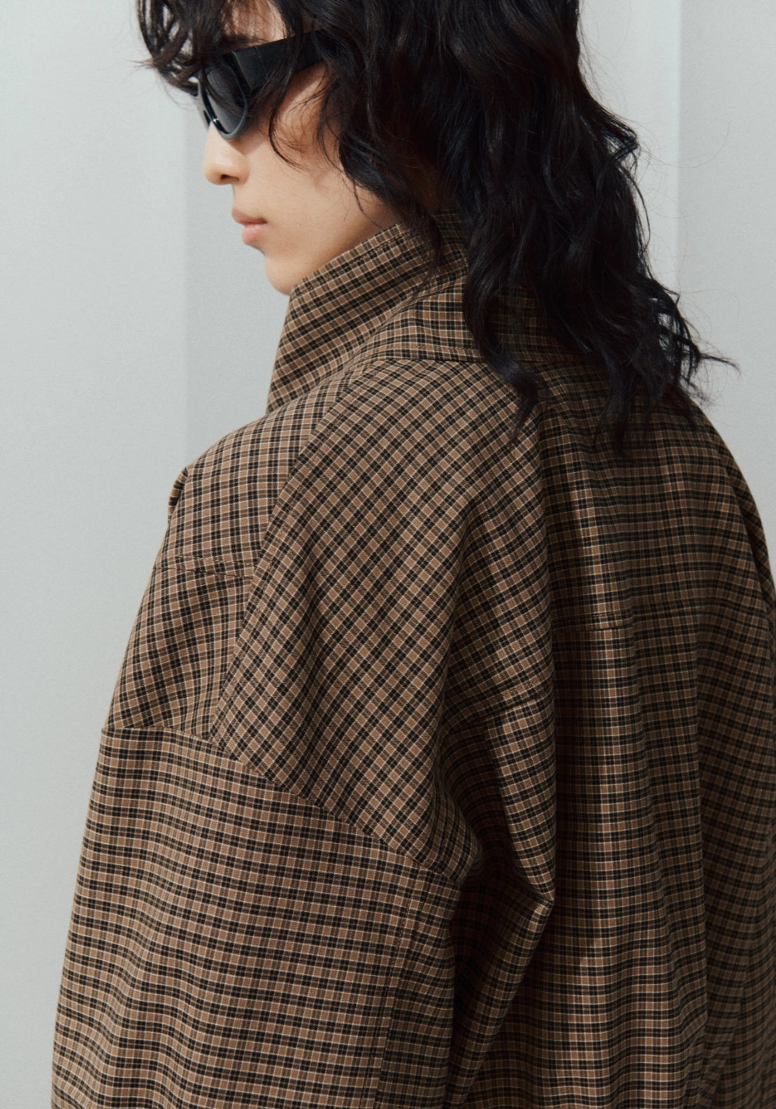 Lightweight Print Jacket - Brown