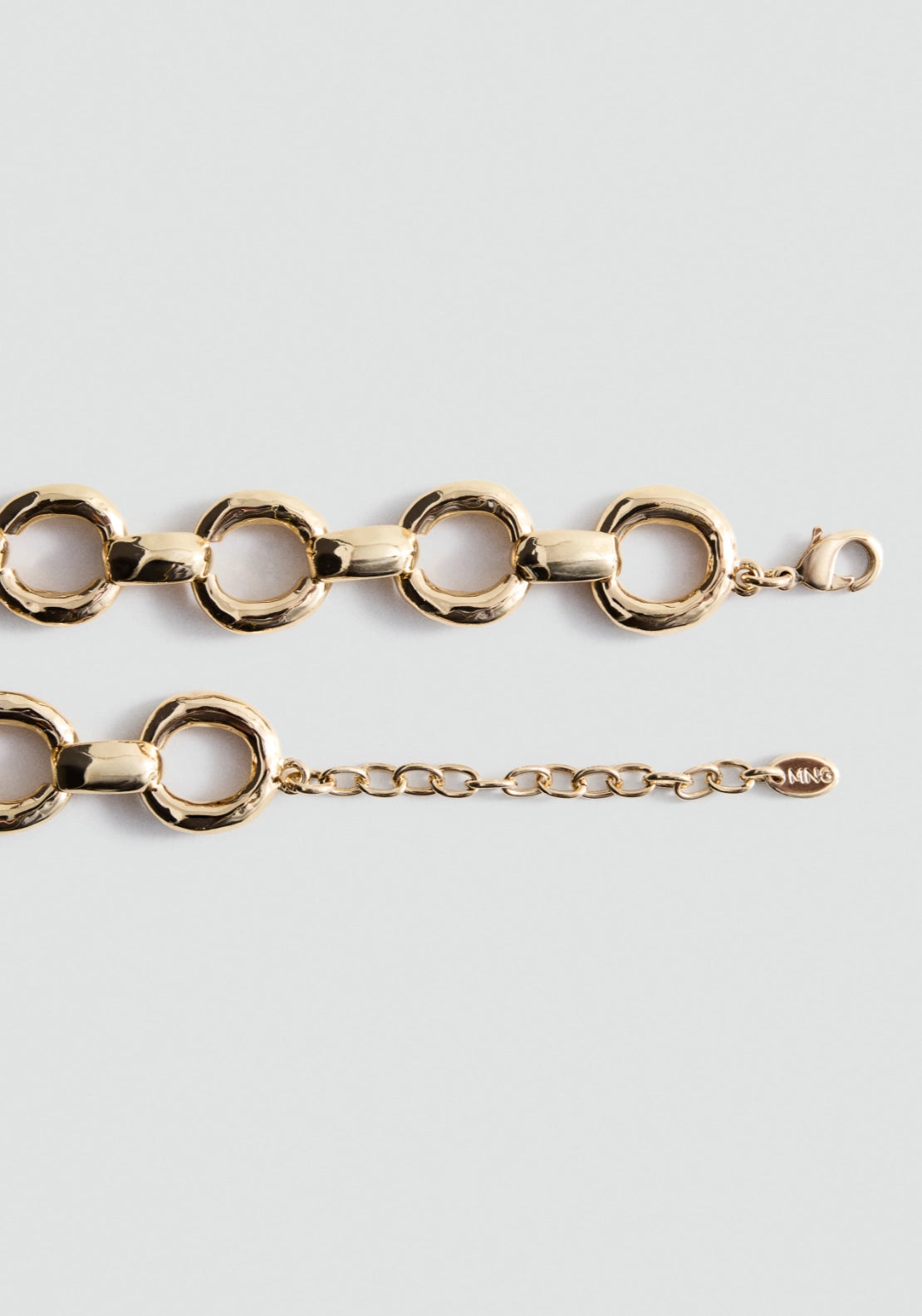 Crystal Chain Necklace - Gold