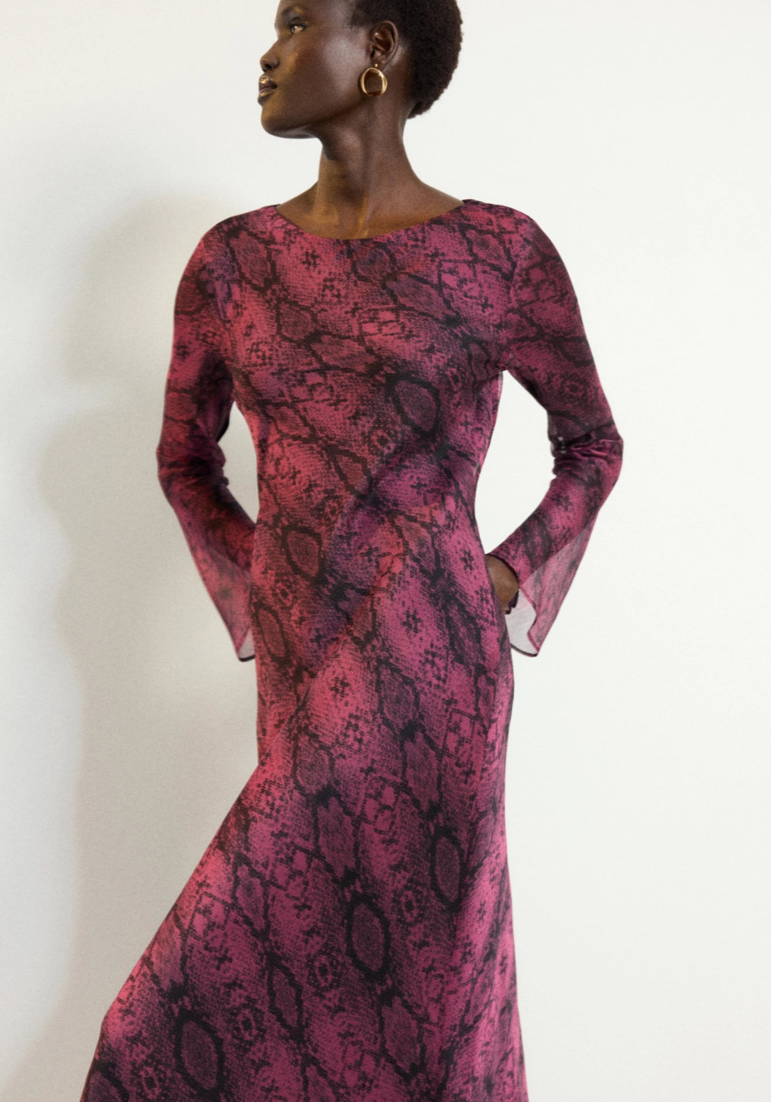 Animal Print Dress - Pink