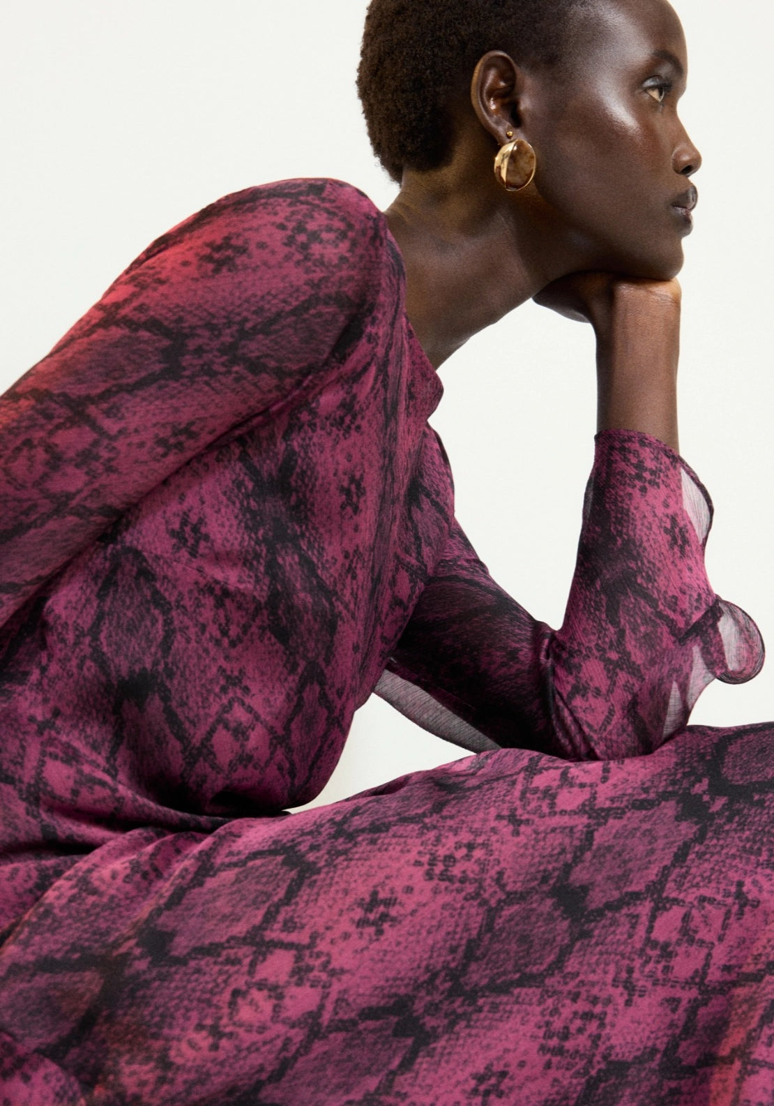 Animal Print Dress - Pink