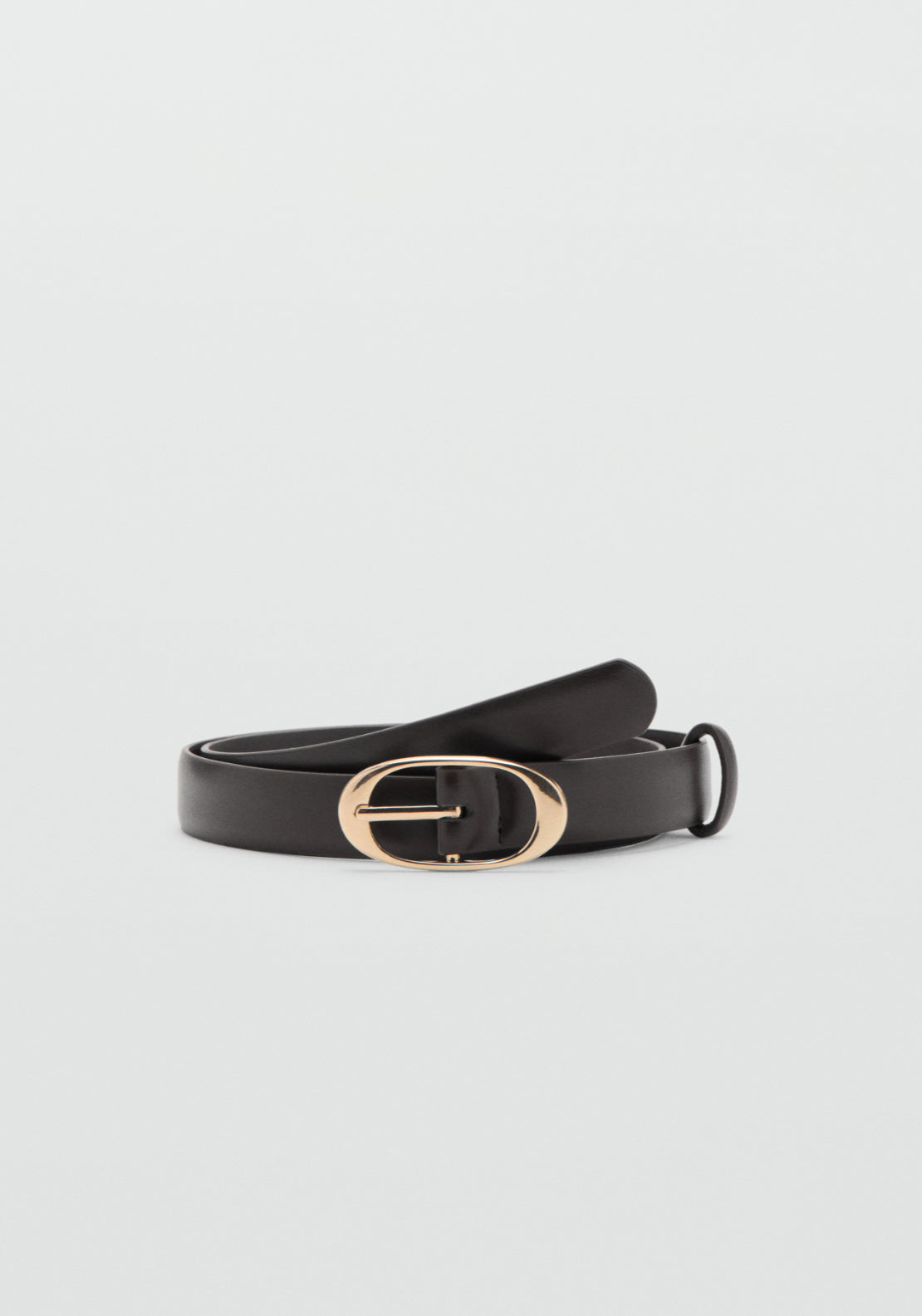 Oval Buckle Belt - Black