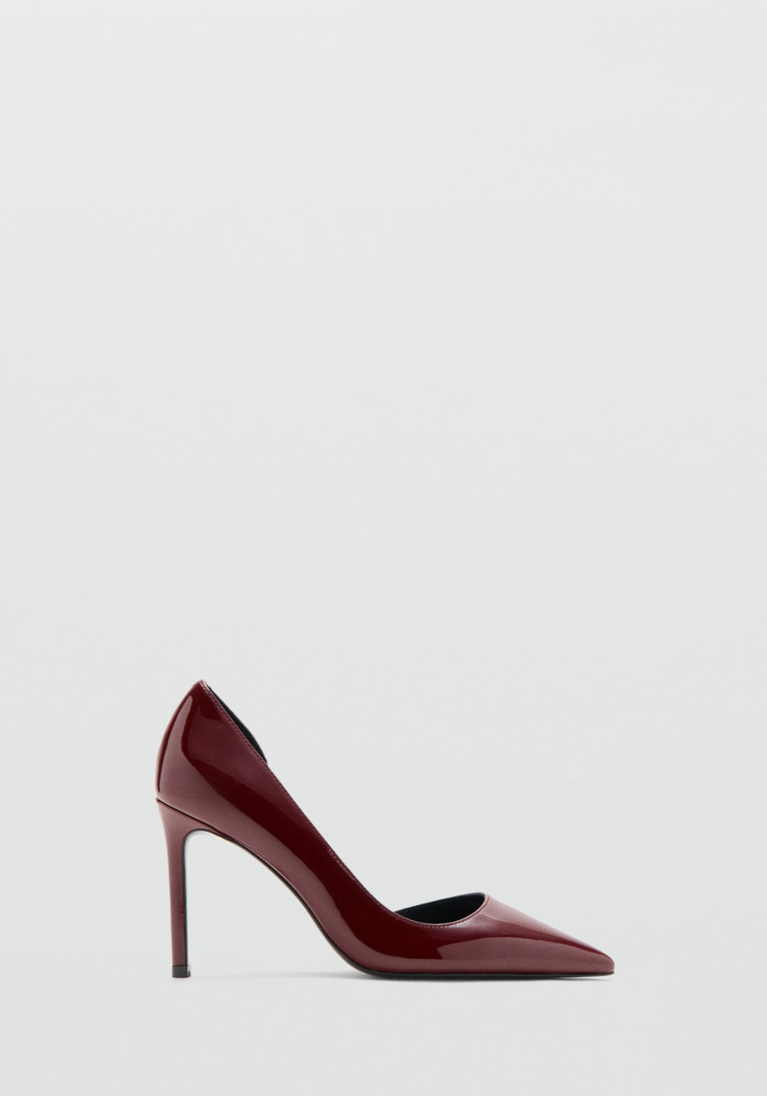 Pointed High Heeled Shoes - Burgundy
