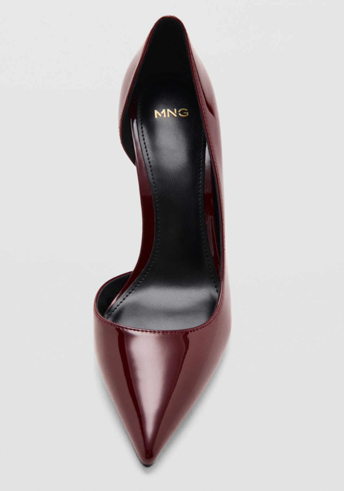 Pointed High Heeled Shoes - Burgundy