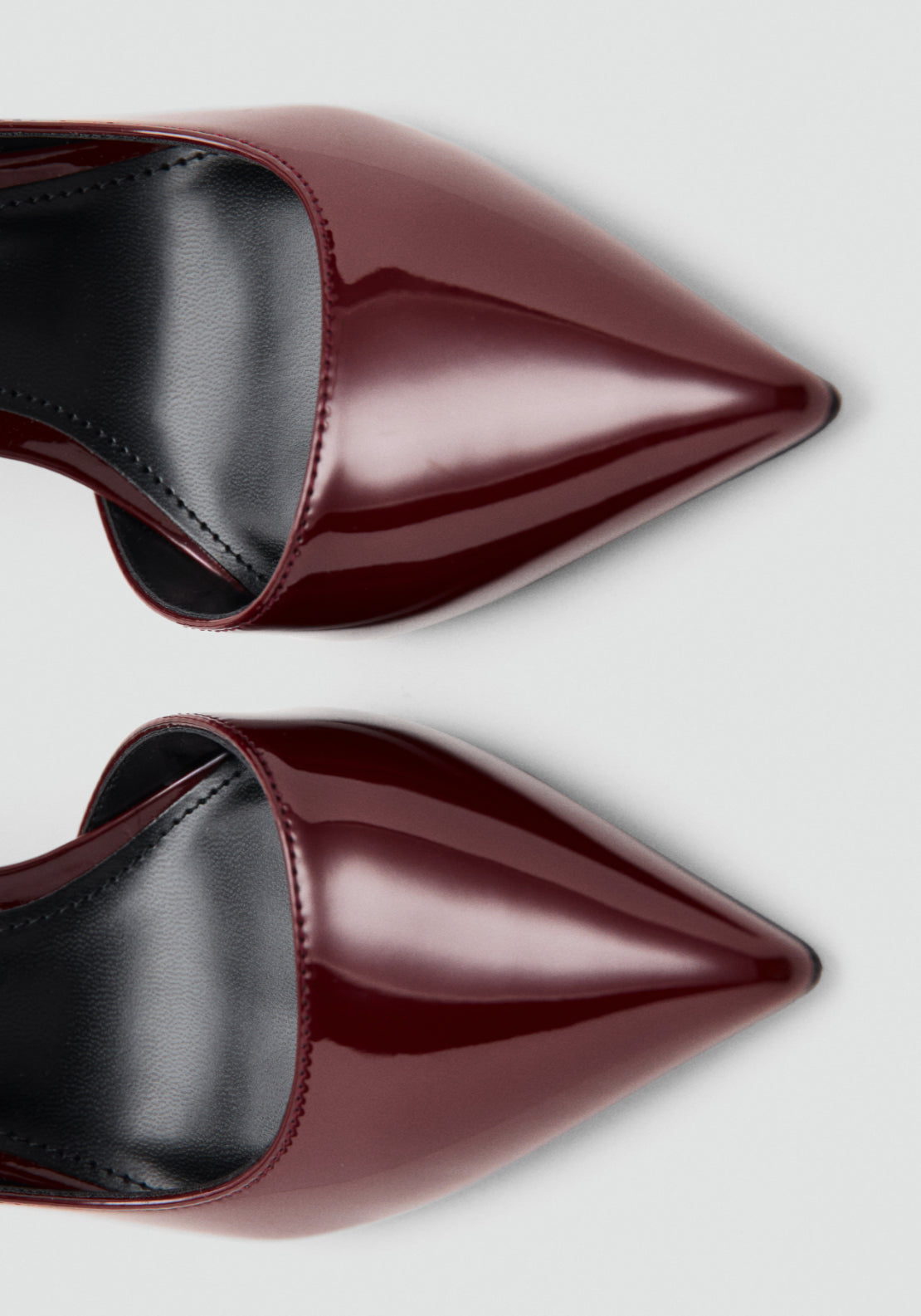Pointed High Heeled Shoes - Burgundy