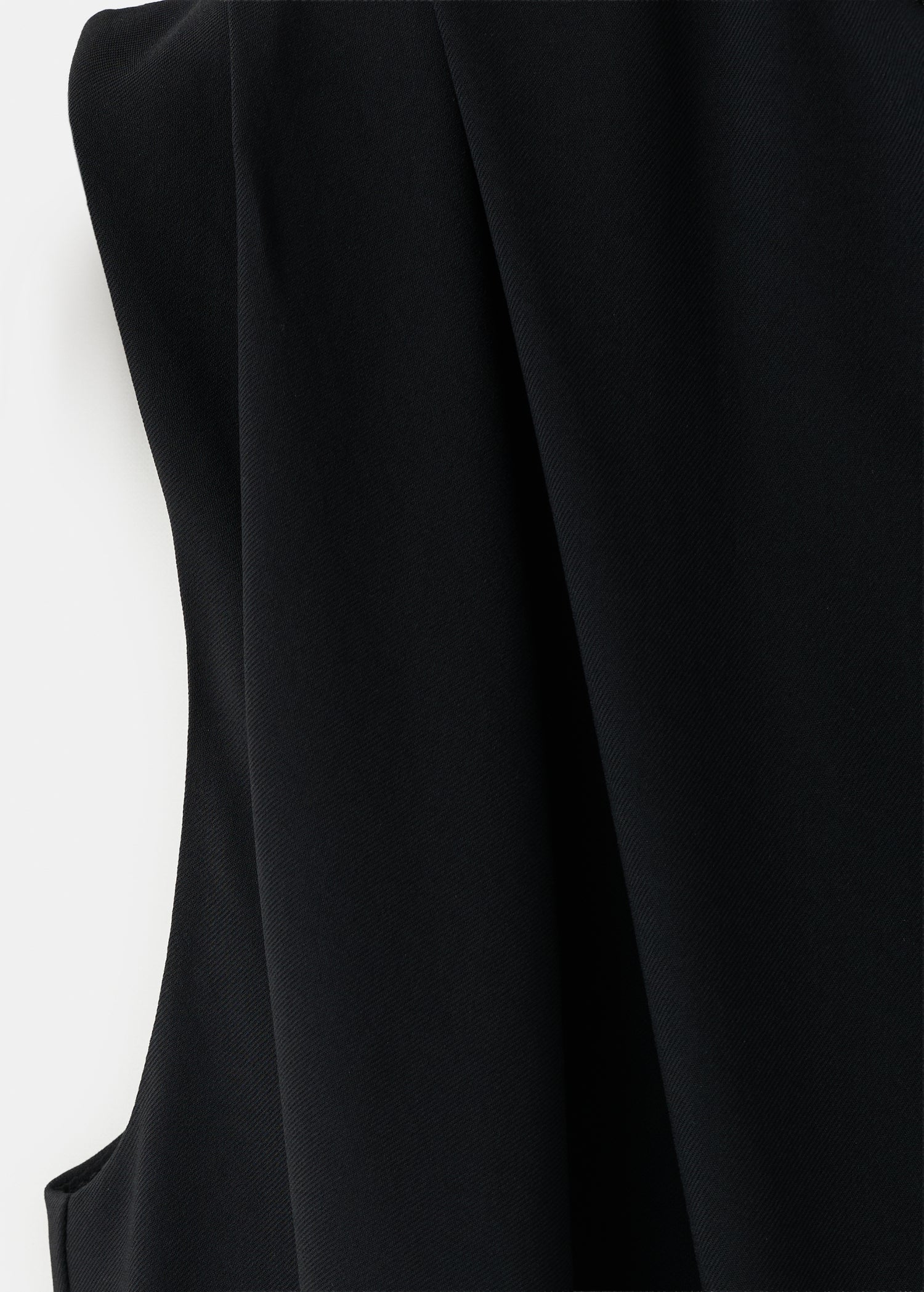 Straight Fit Boat Neck Jumpsuit With Belt - Black