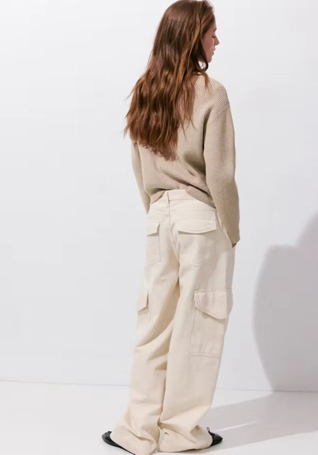Mango Sweater With Contrasting Zip Collar - Beige 2 Shaws Department Stores