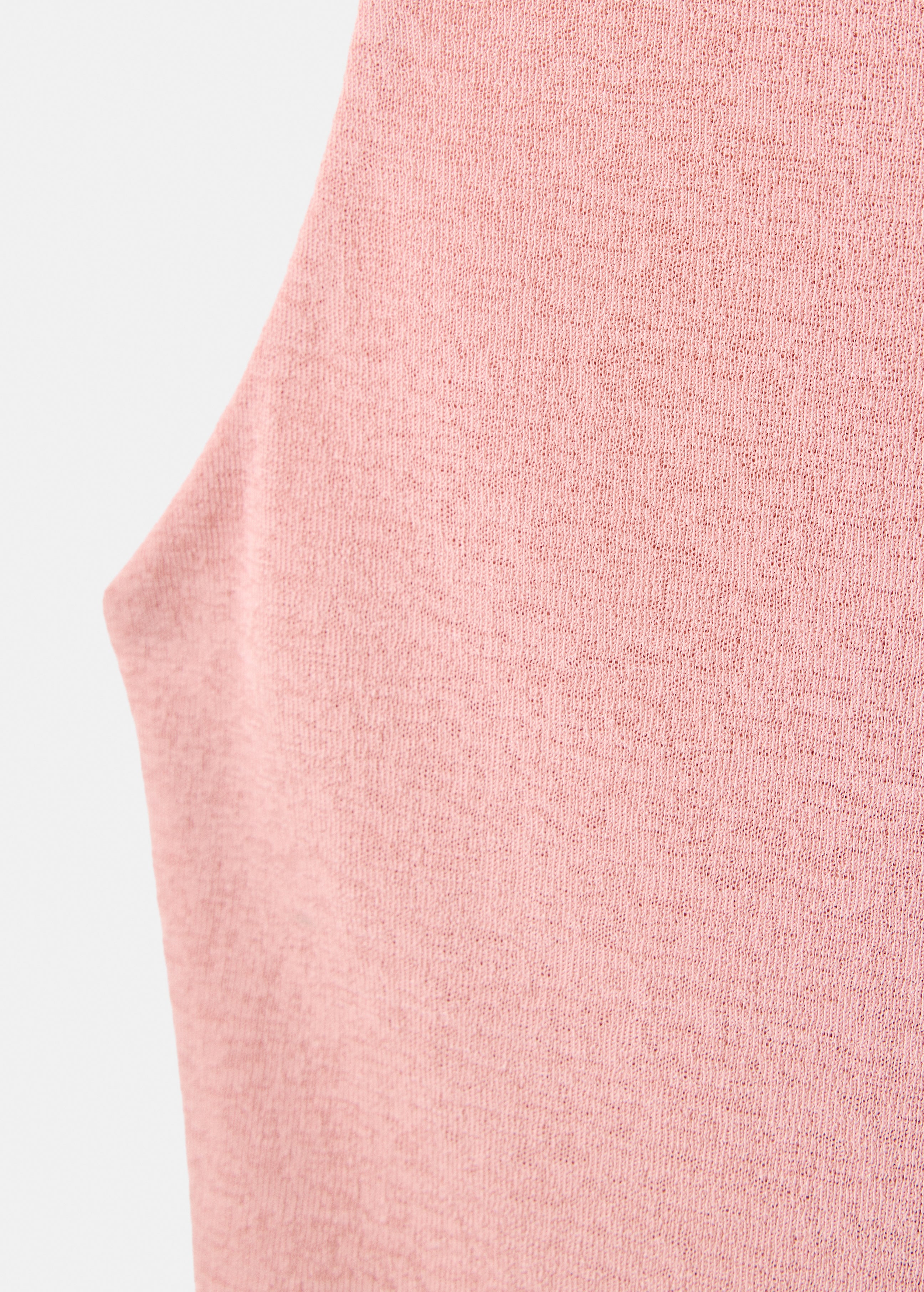 Fitted Fine Knit Sleeveless Top - Pink