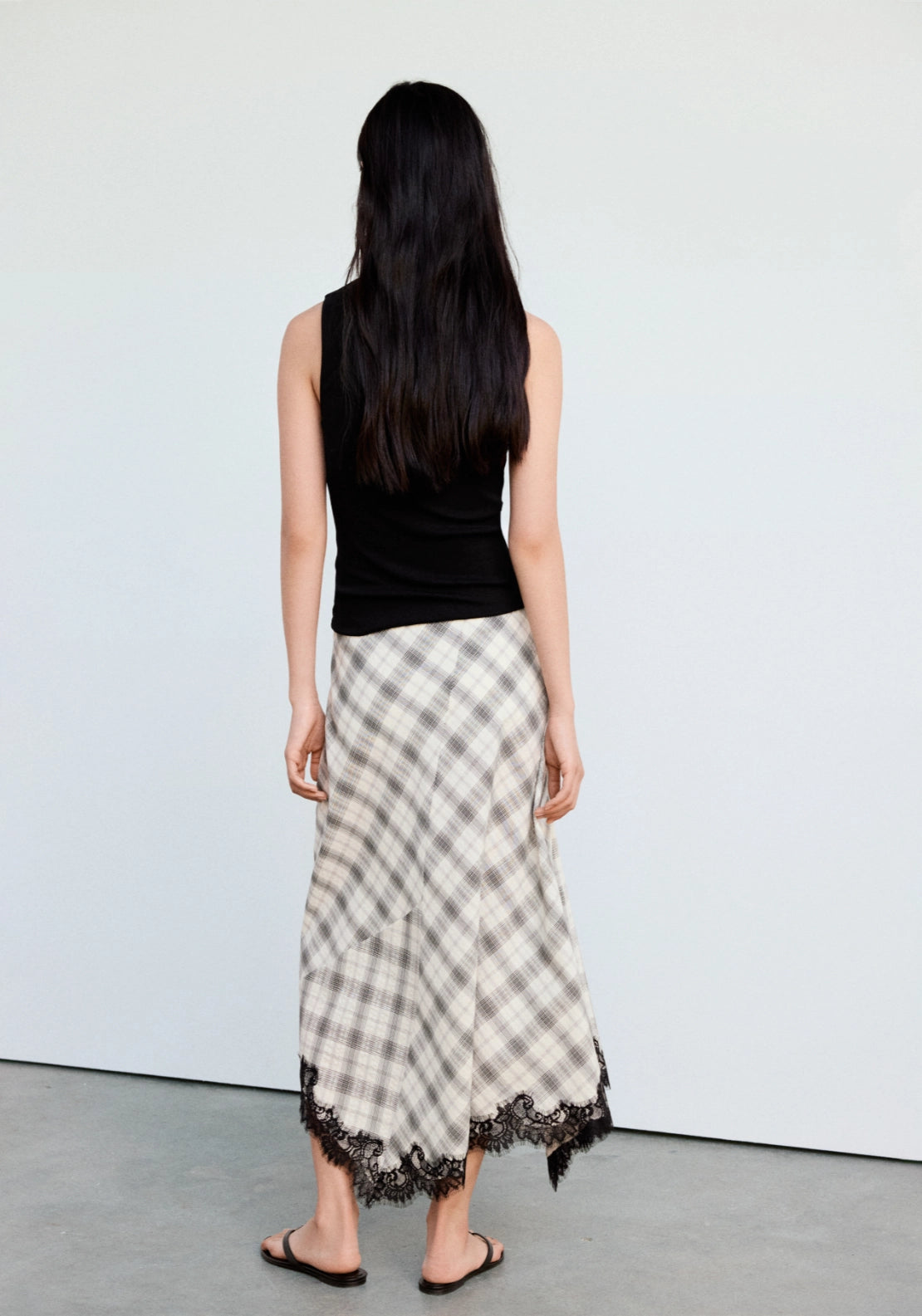 Fitted Fine Knit Top - Black