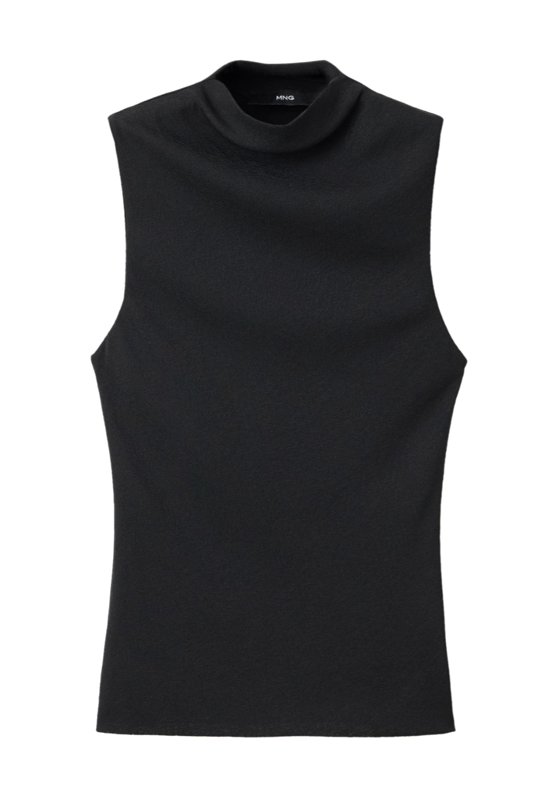 Fitted Fine Knit Top - Black