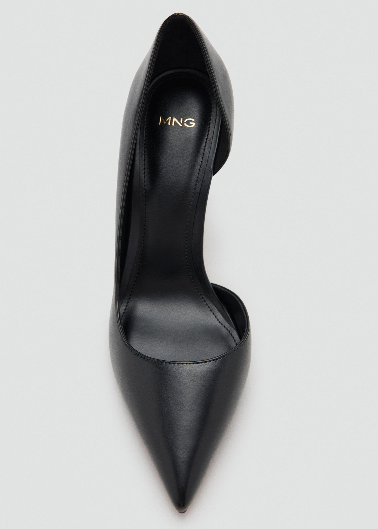 Asymmetrical Sleek Heeled Shoes - Black