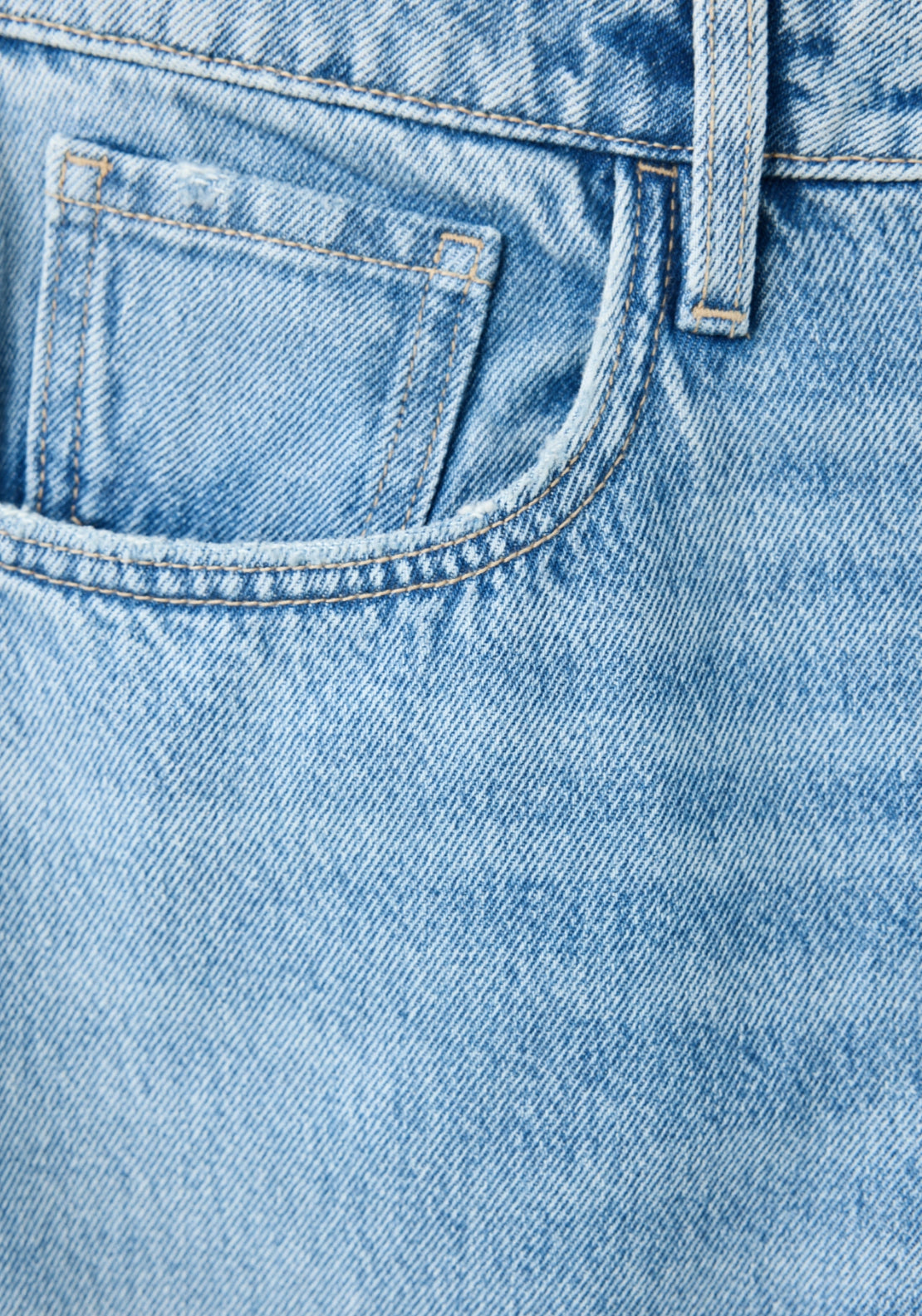 High Waisted Barrel Jeans - Denim Blue