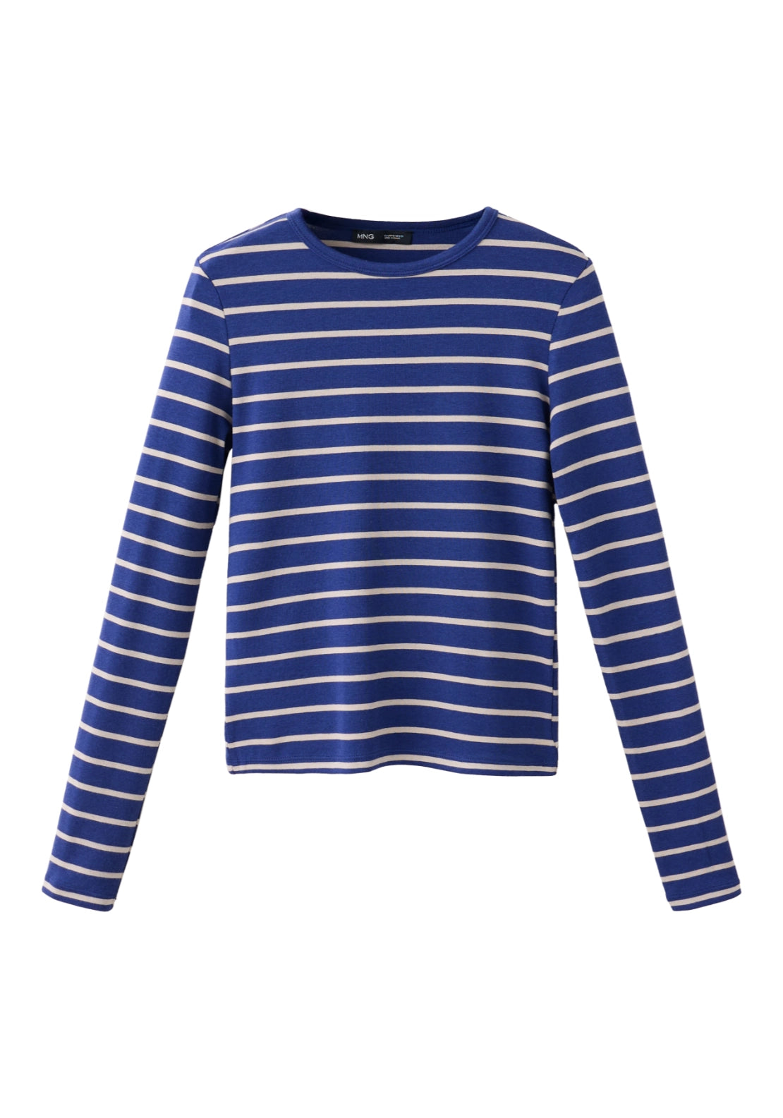 Long-Sleeved Striped T-Shirt - Blue