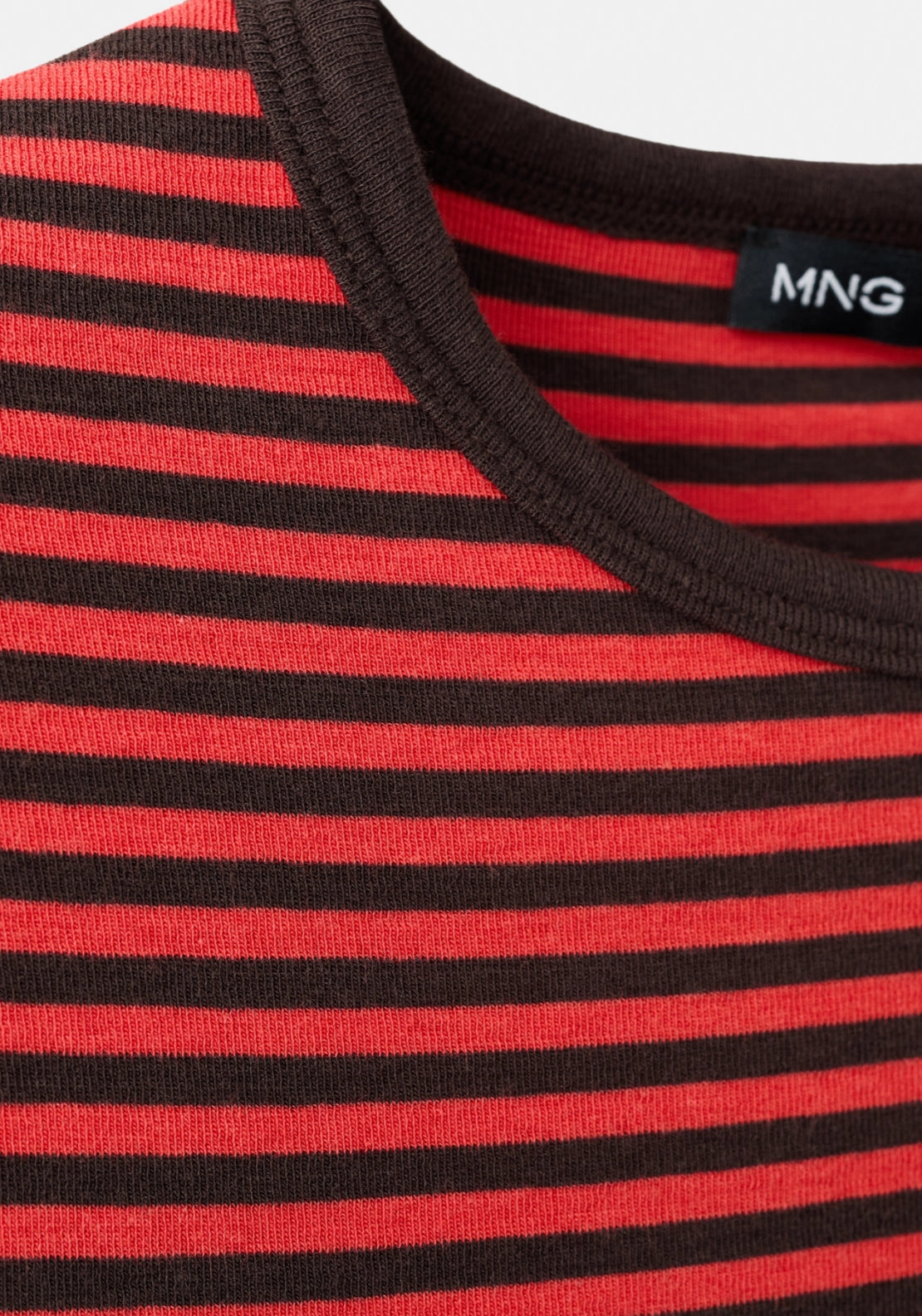 Long-Sleeved Striped T-Shirt - Red