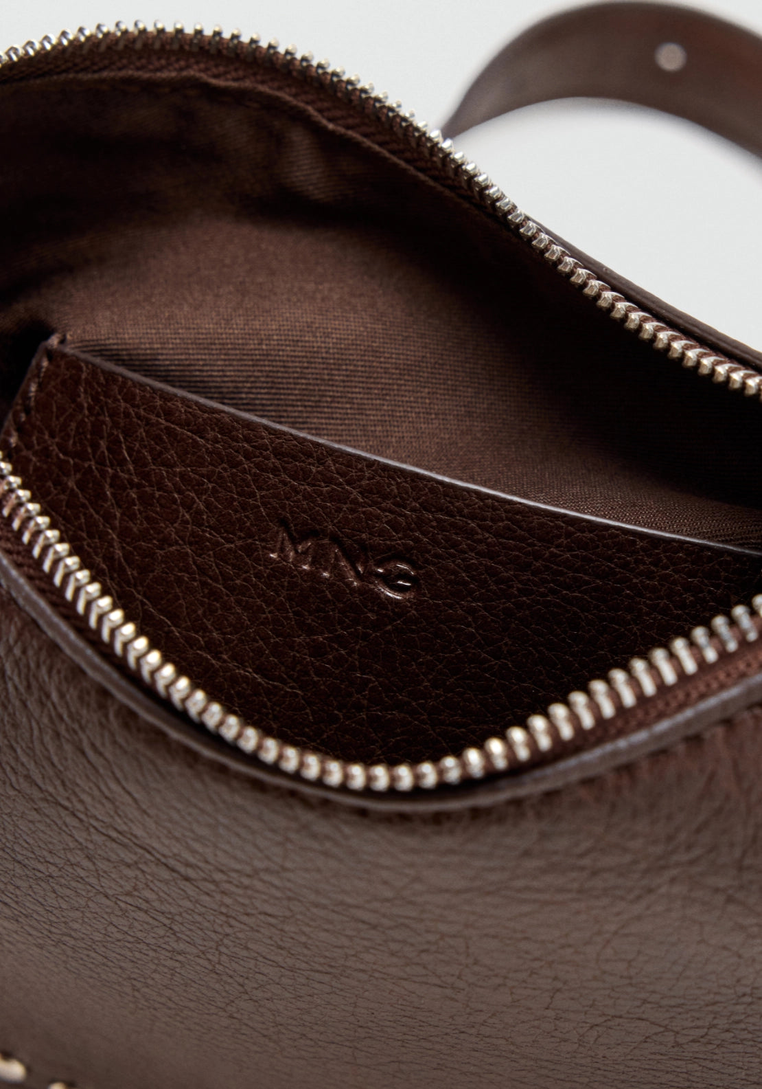 Studded Crossbody Bag - Brown