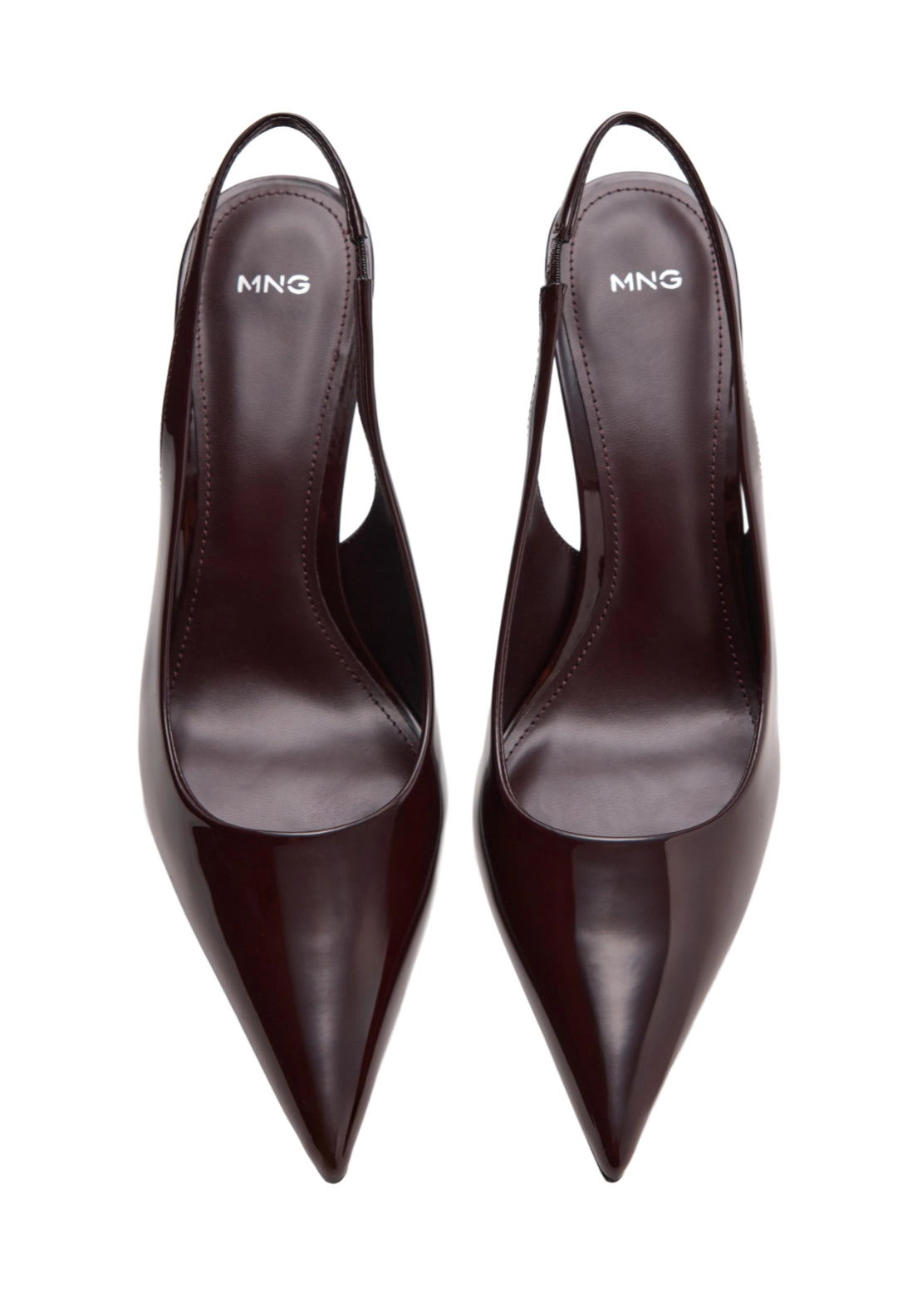 Patent Heeled Shoes - Burgundy