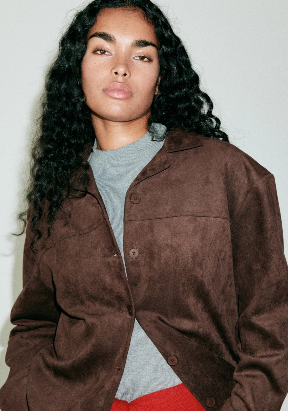 Oversized Shirt - Brown