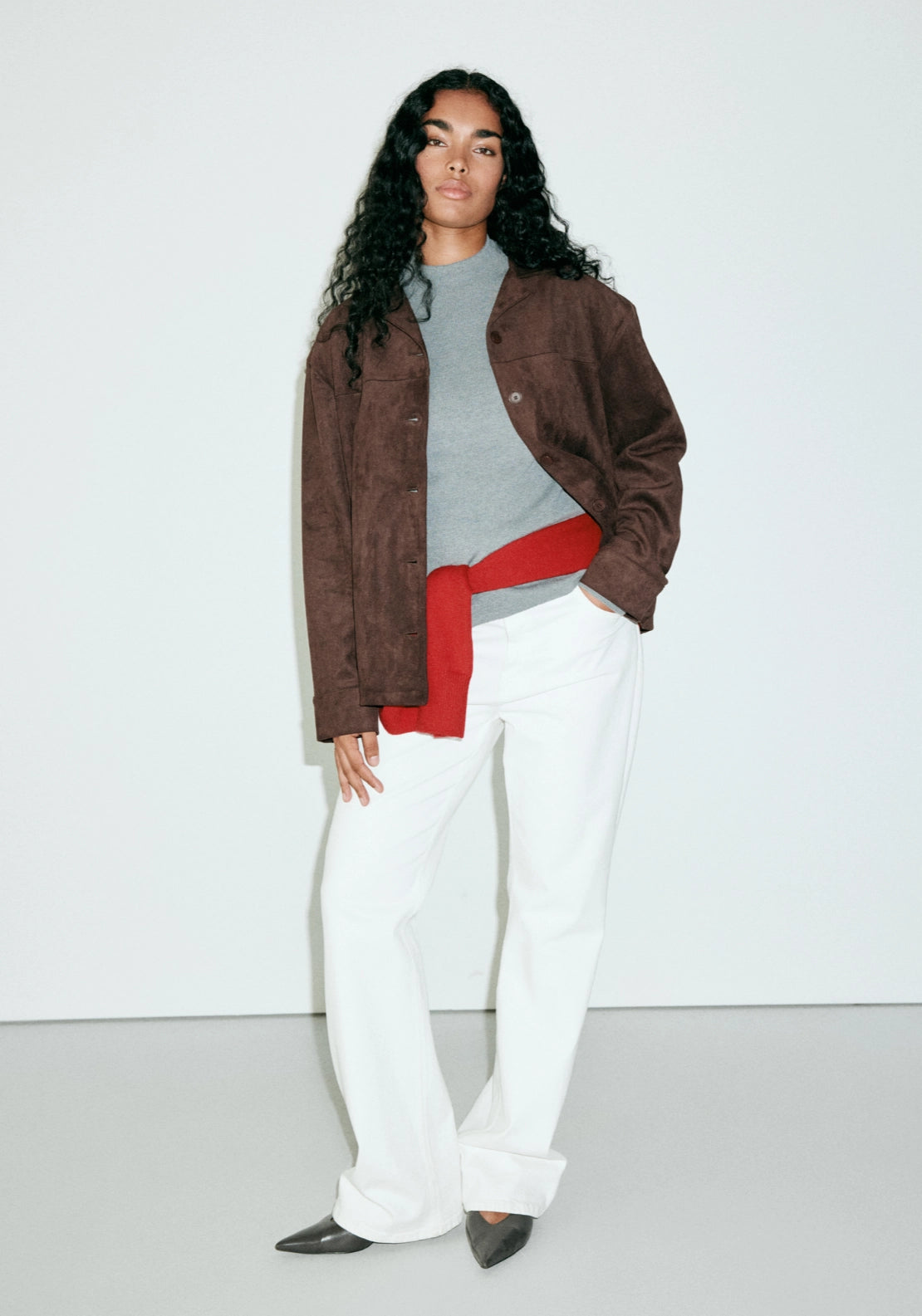 Oversized Shirt - Brown