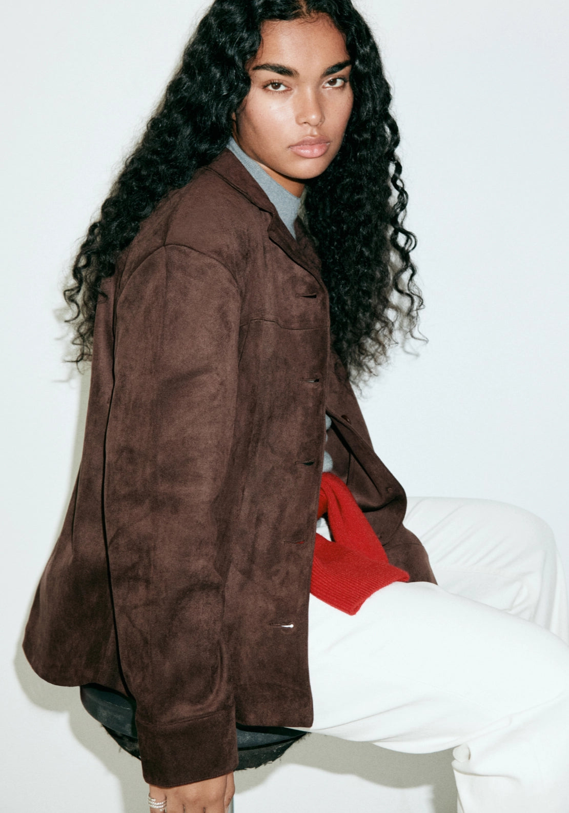 Oversized Shirt - Brown