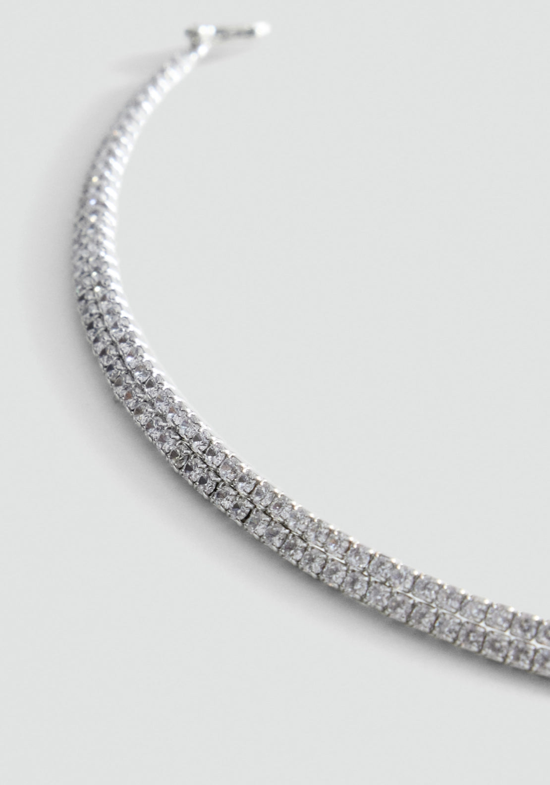 Necklace with Sparkly Detail - Silver