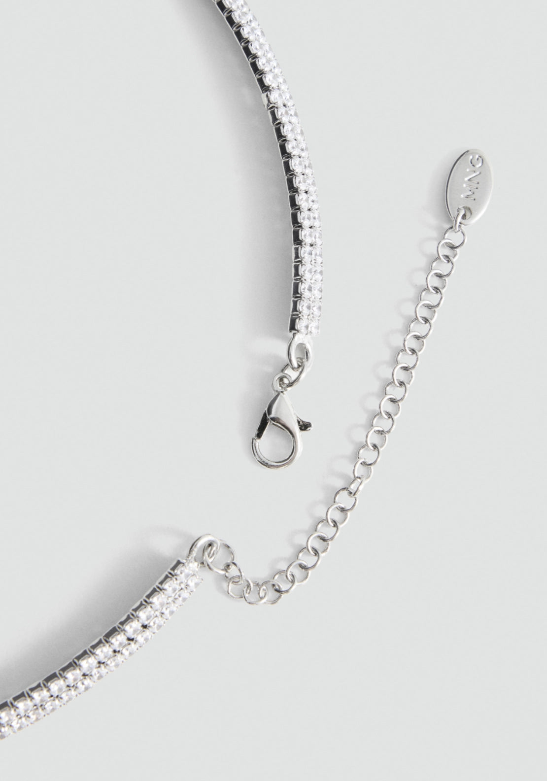 Necklace with Sparkly Detail - Silver