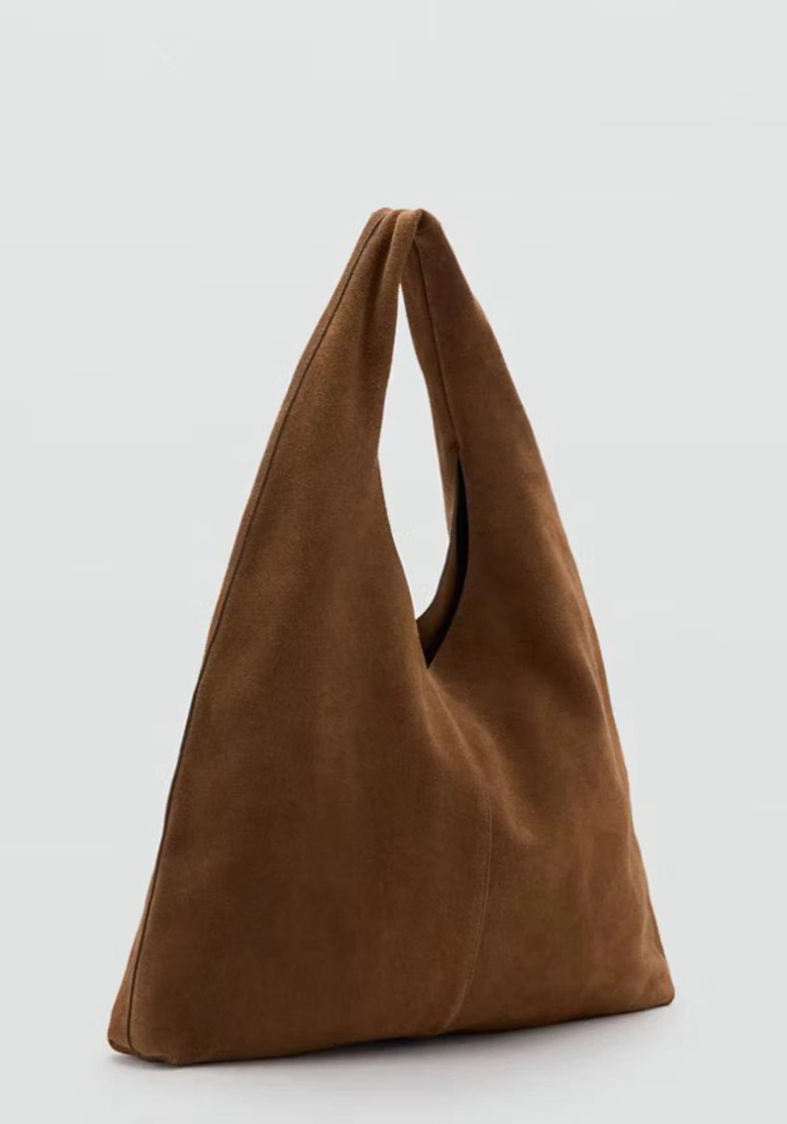 Suede Shopper Bag - Brown