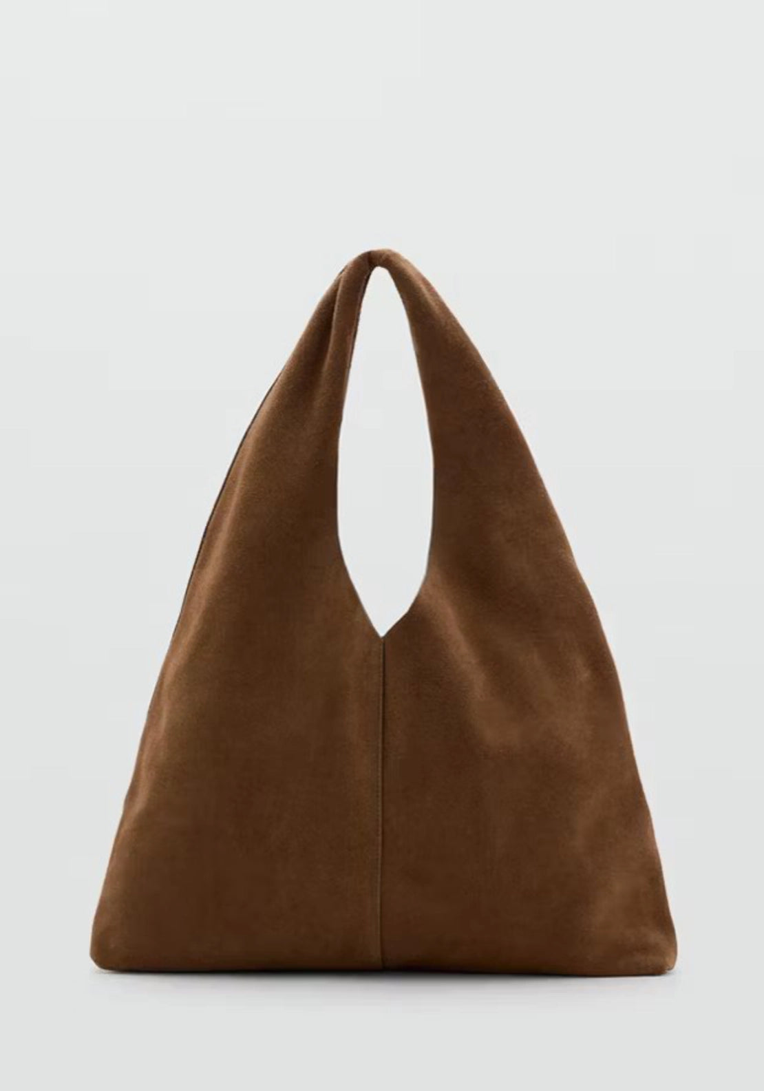 Suede Shopper Bag - Brown