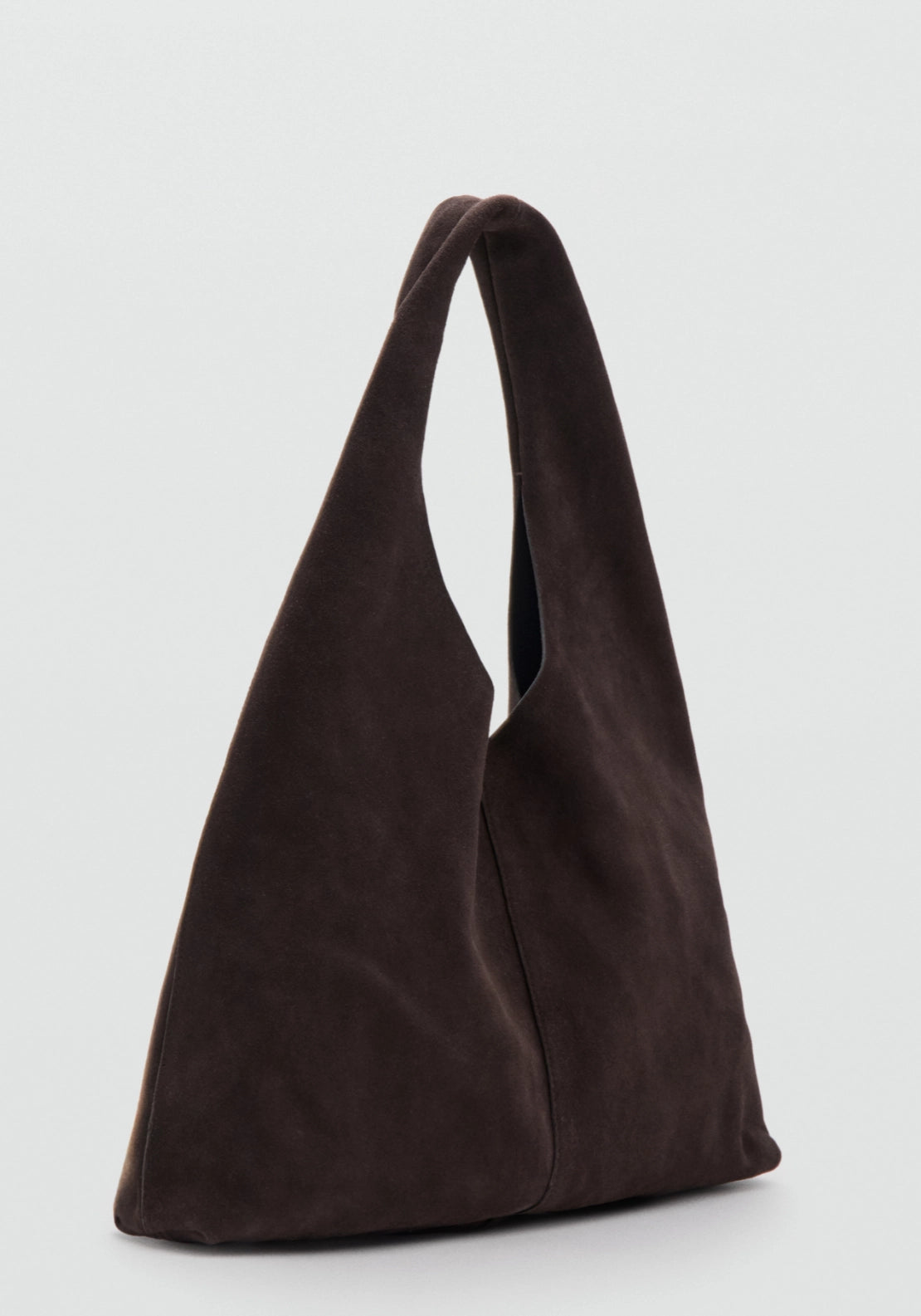 Suede Shopper Bag - Brown
