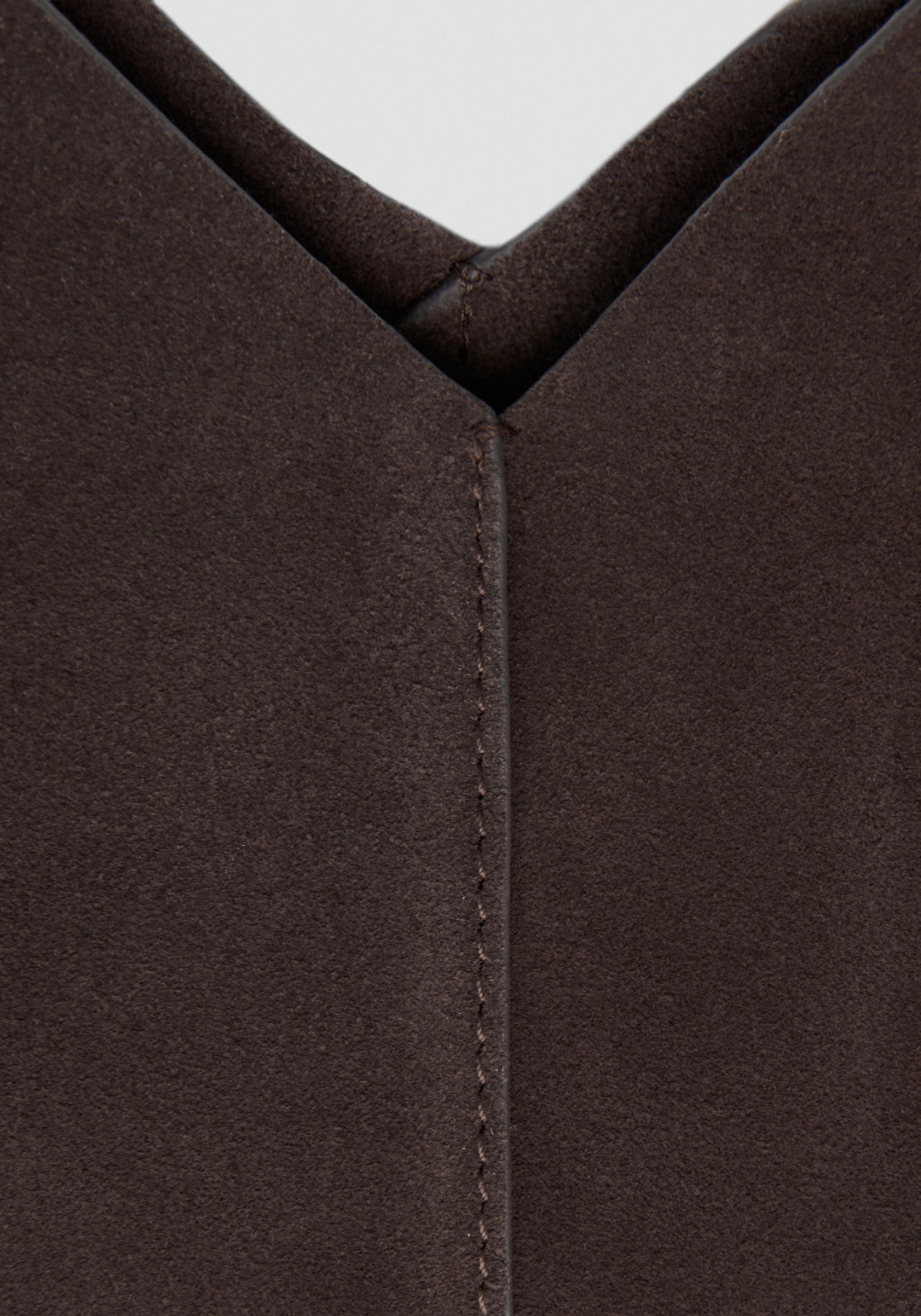 Suede Shopper Bag - Brown