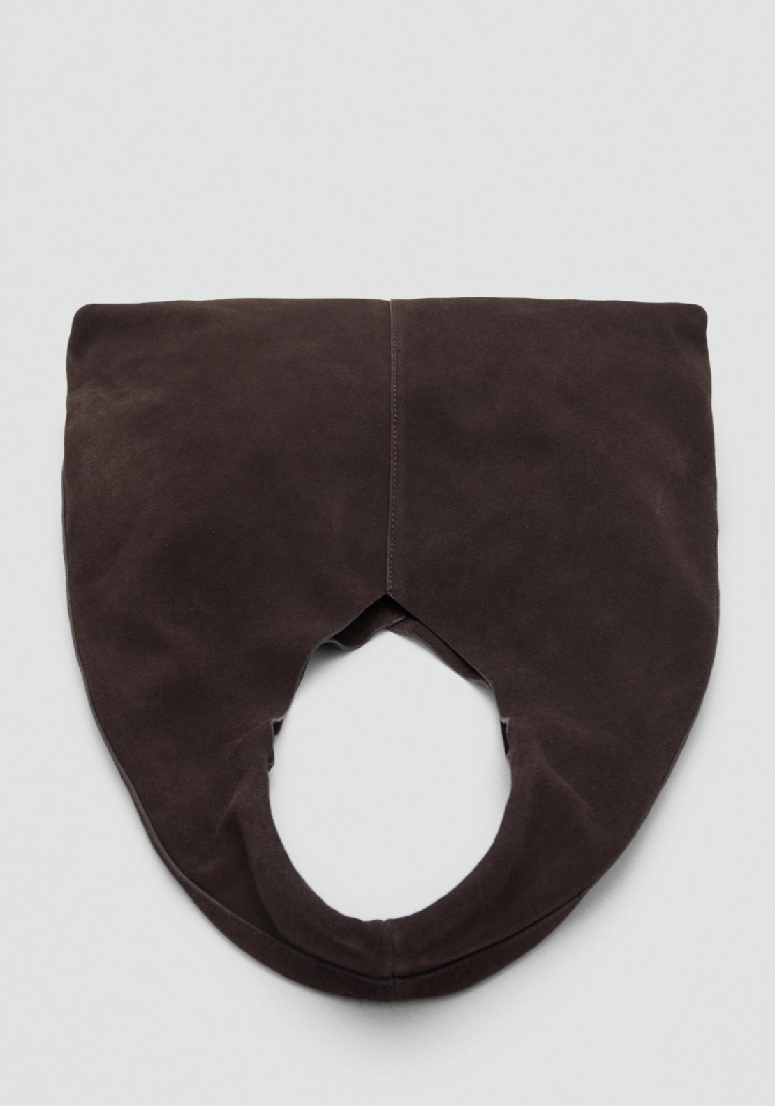 Suede Shopper Bag - Brown