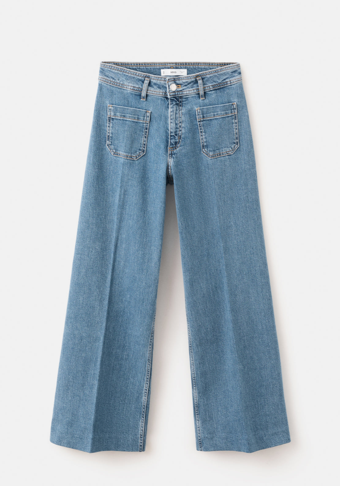 High Waisted Wideleg Jeans - Denim Blue