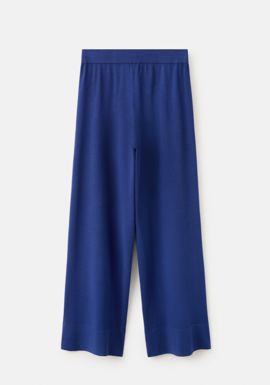 Elasticated Straight Fit Trousers - Blue