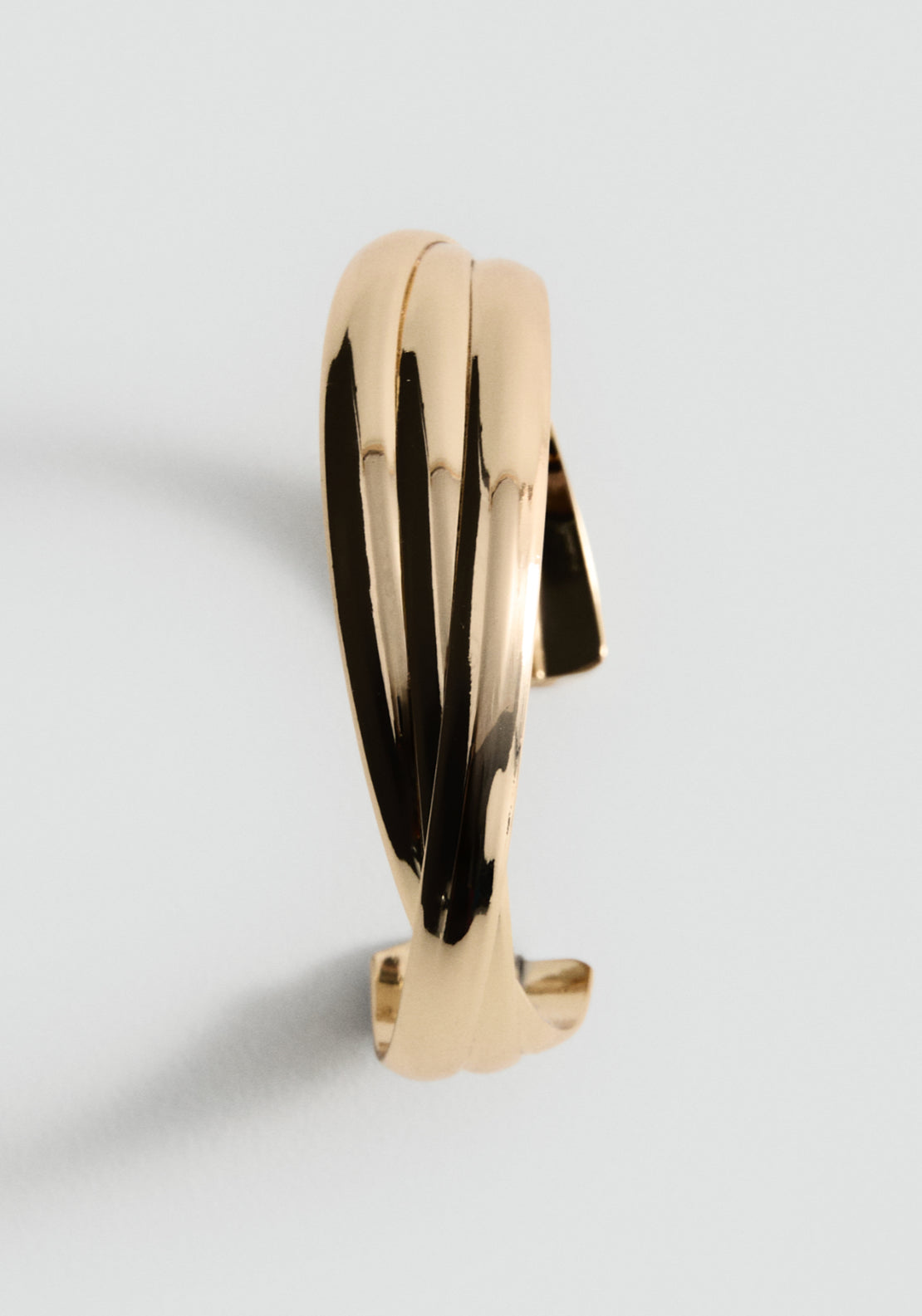 Rigid Embossed Design Bracelet - Gold