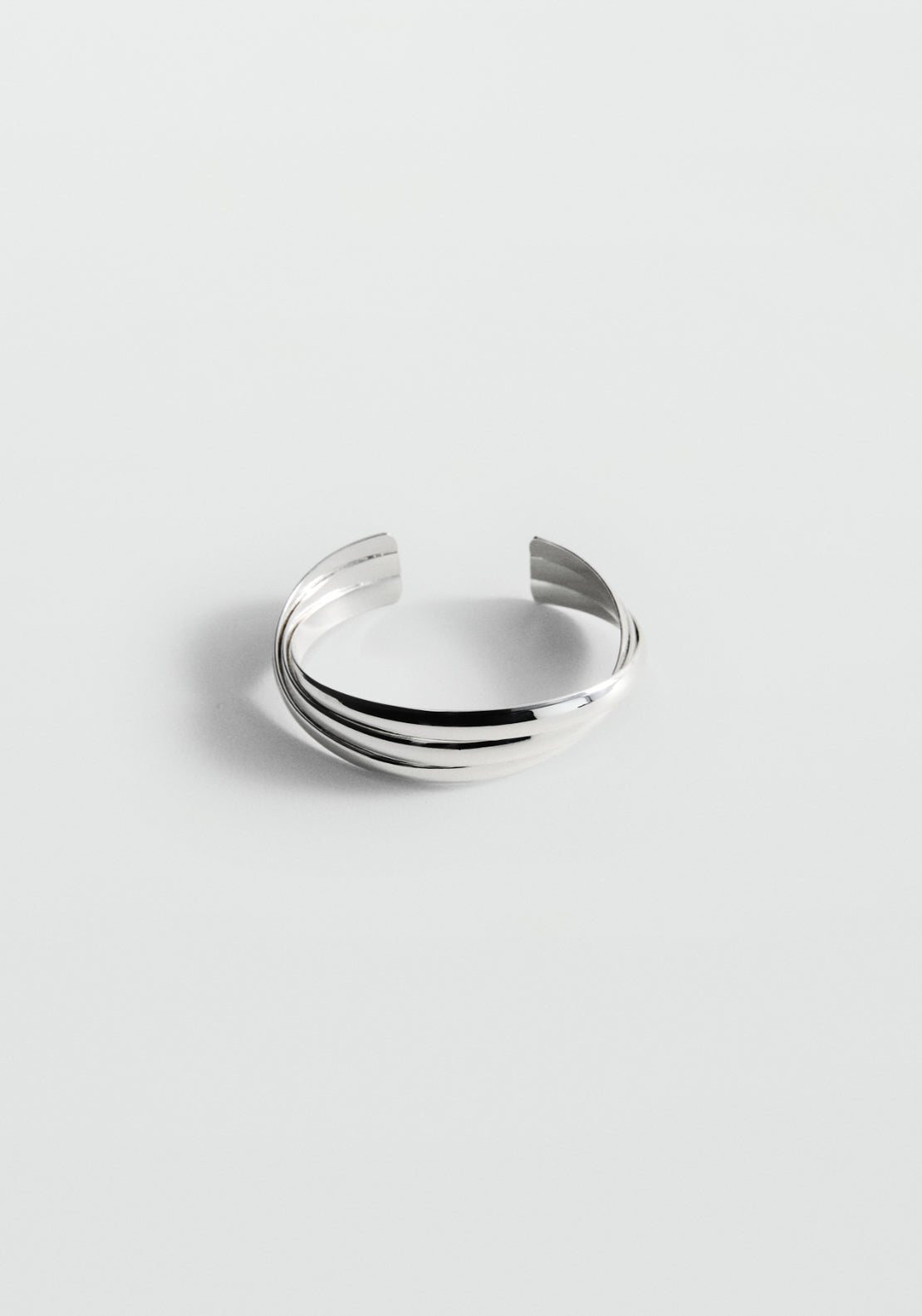 Rigid Bracelet With Relief - Silver