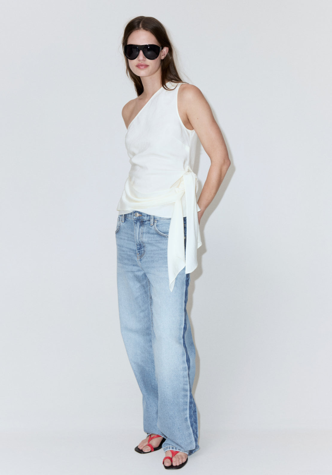 Mid Rise Straight Jeans - Denim Blue