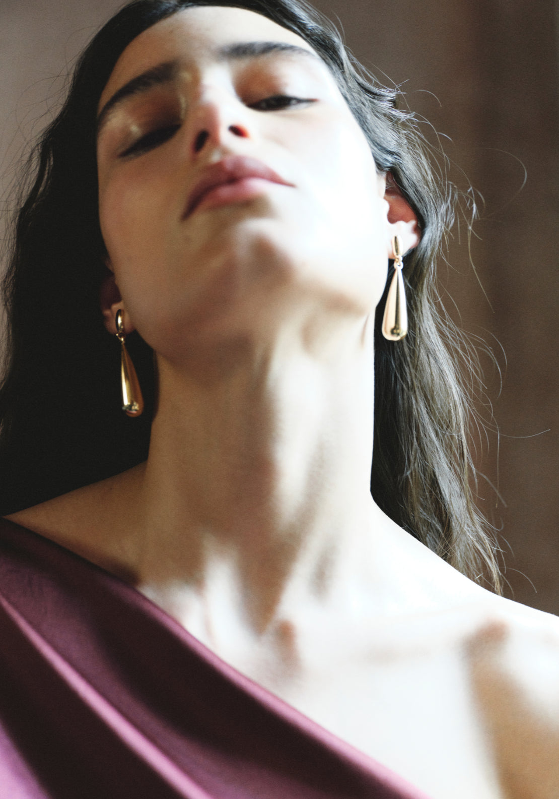 Statement Drop Earrings - Gold