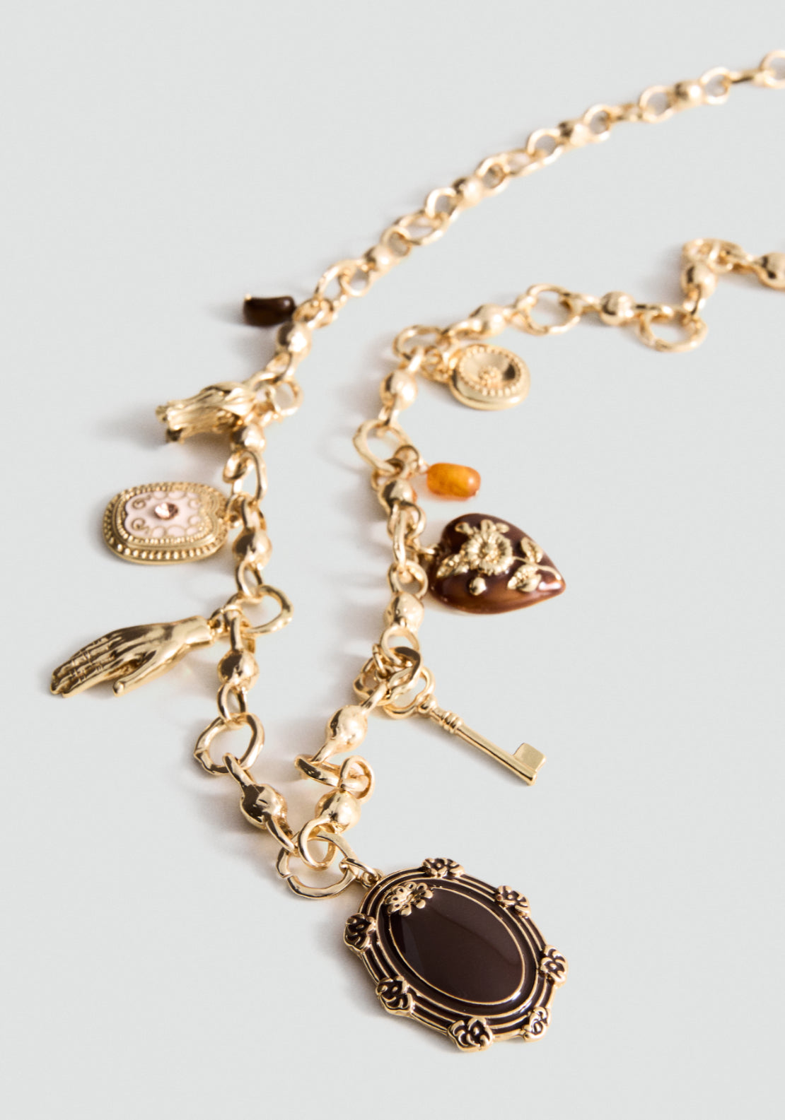 Mixed Bead Necklace - Gold