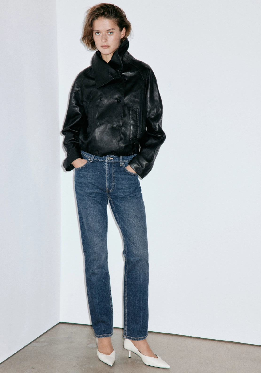 Slim Fit High Waist Jeans - Denim Blue