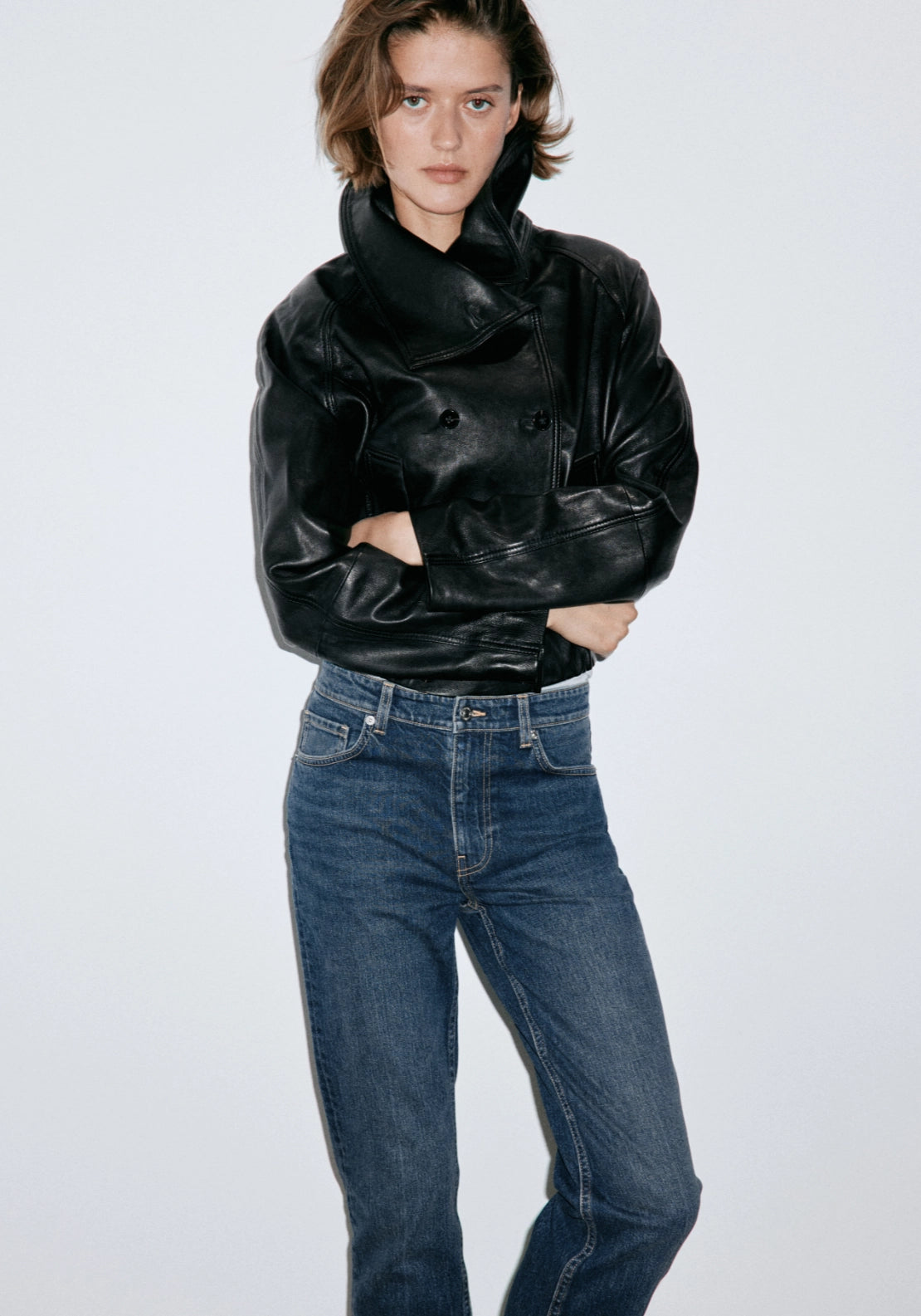 Slim Fit High Waist Jeans - Denim Blue