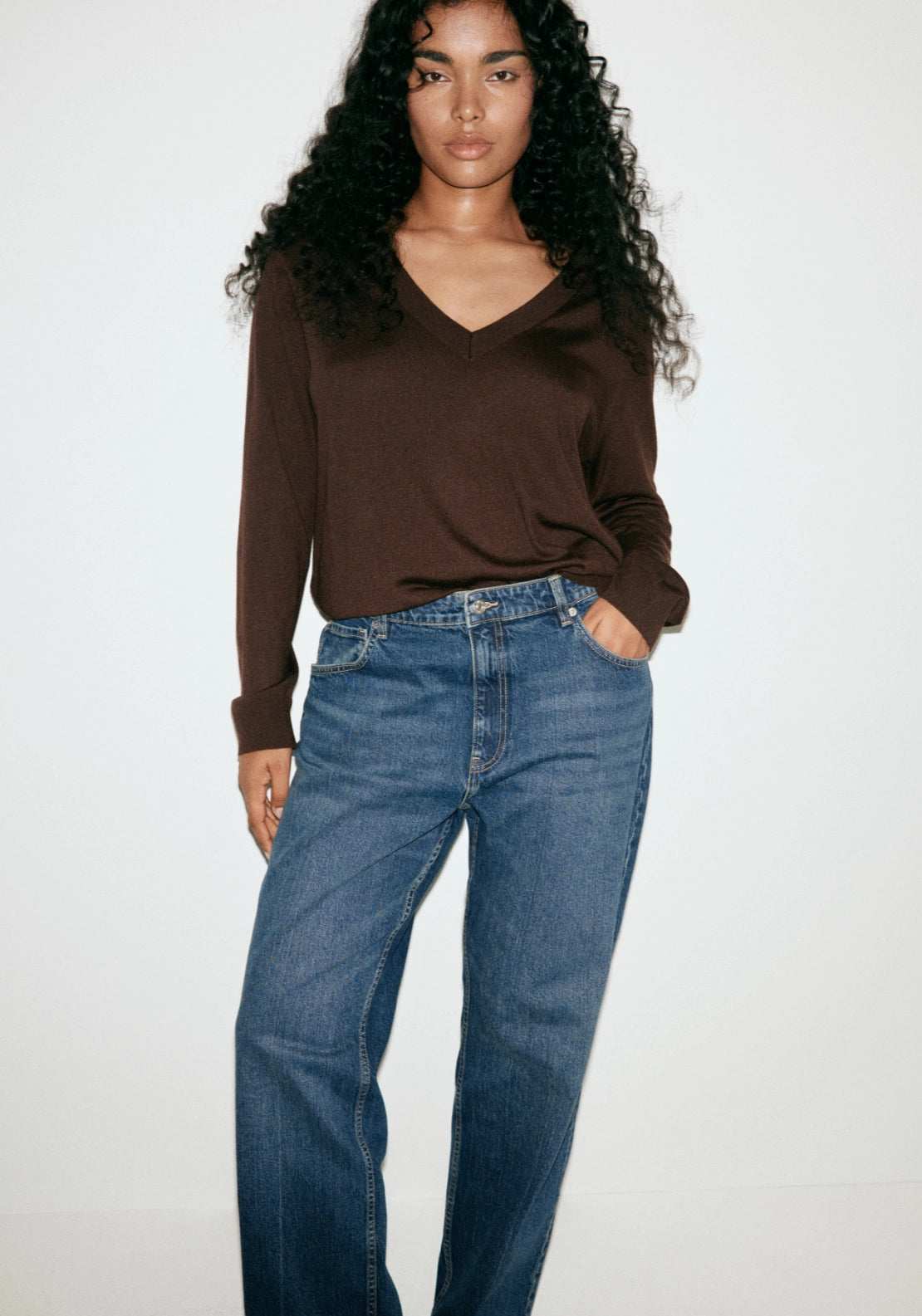 Slim Fit High Waist Jeans - Denim Blue