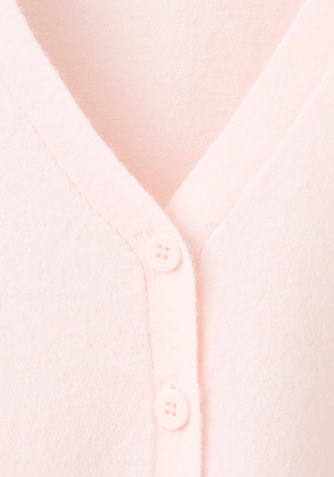 Button Front V-Neck Cardigan - Pink